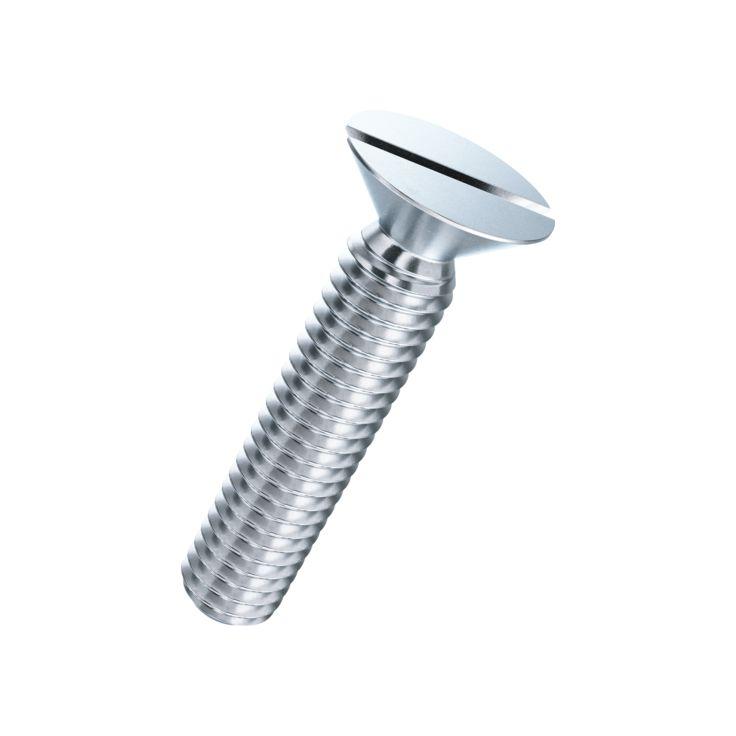 Viti a testa svasata con intaglio DIN 963A-4.8 zincate blu M6x16mm Viti a testa svasata con intaglio DIN 963A-4.8 zincate blu M6x16mm