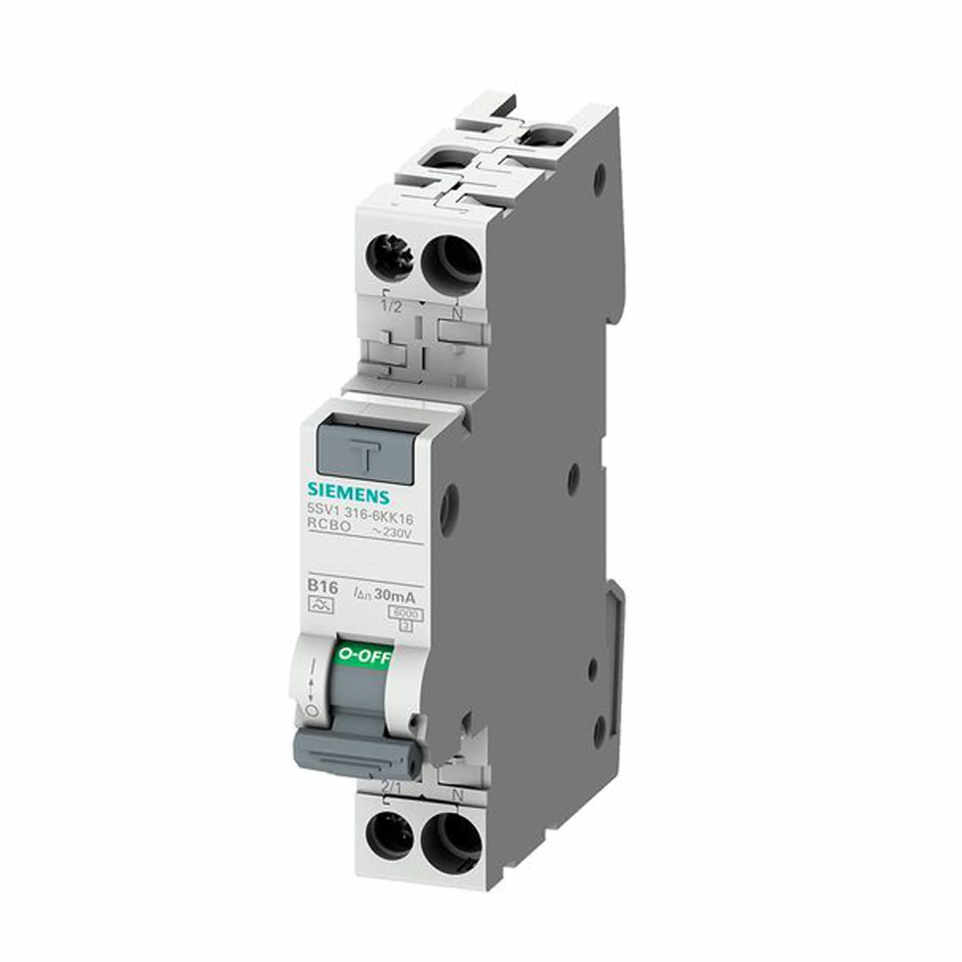 Siemens FI/LS,  kompakt, Typ-A, 1-polig+N, Charakteristik C / 13A, 10kA (0.03A)