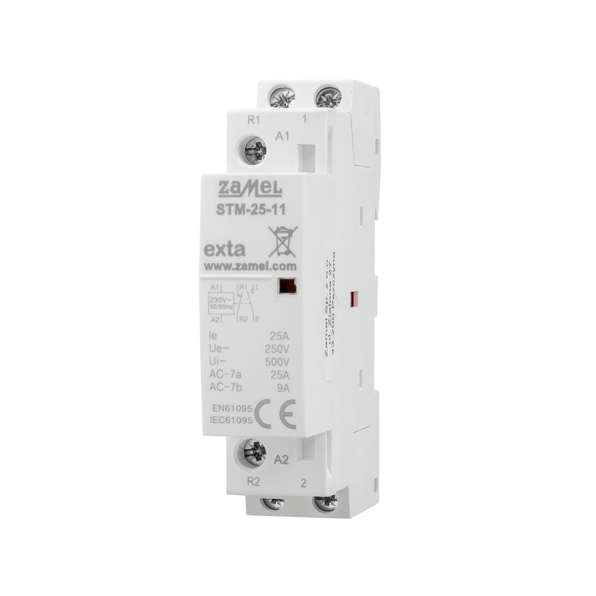 Contattore di installazione a 2 poli, 25A, (AC1, 400V), R25-11 230V AC
