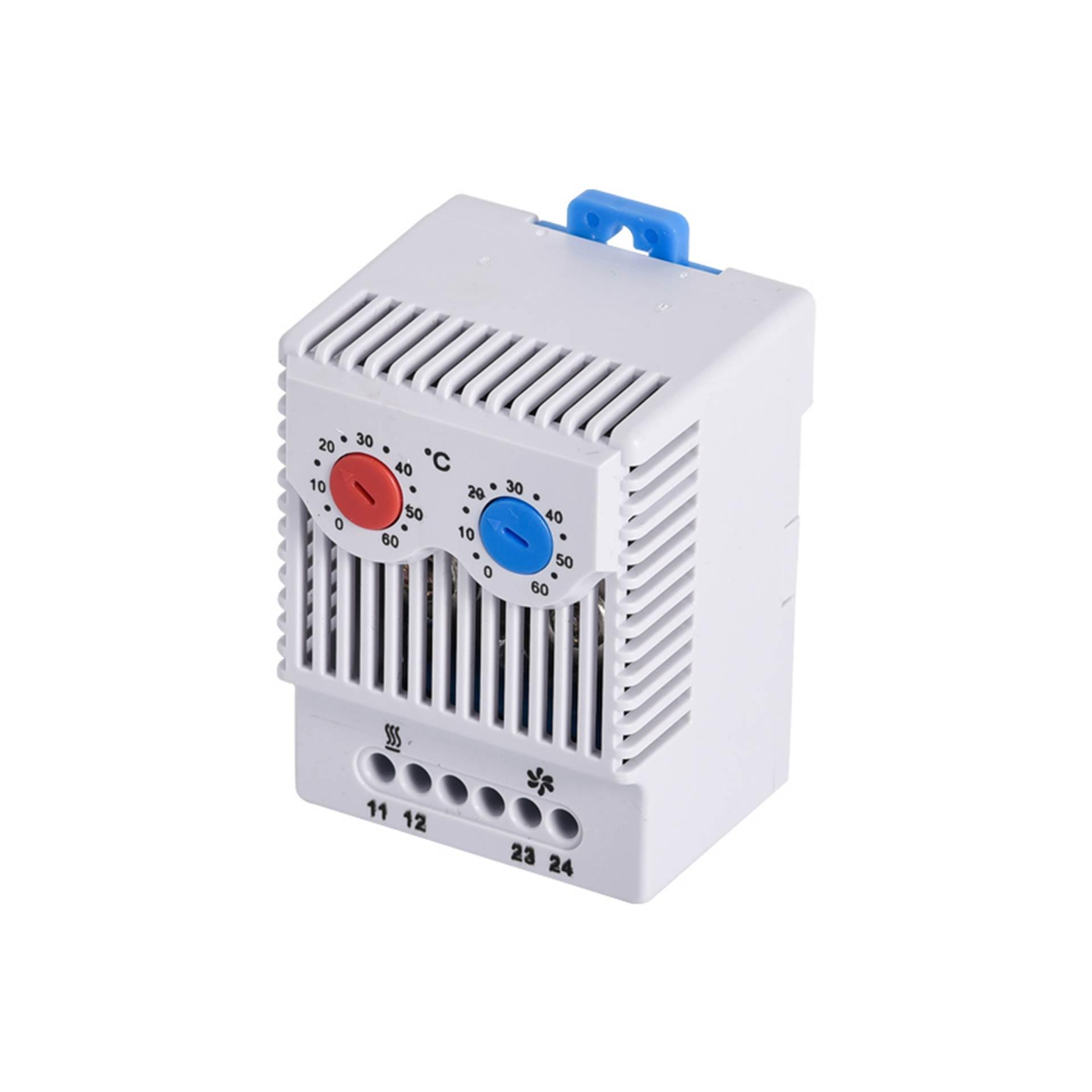 Thermostat NC/NO, IP20, for controlling heaters and filterfans
