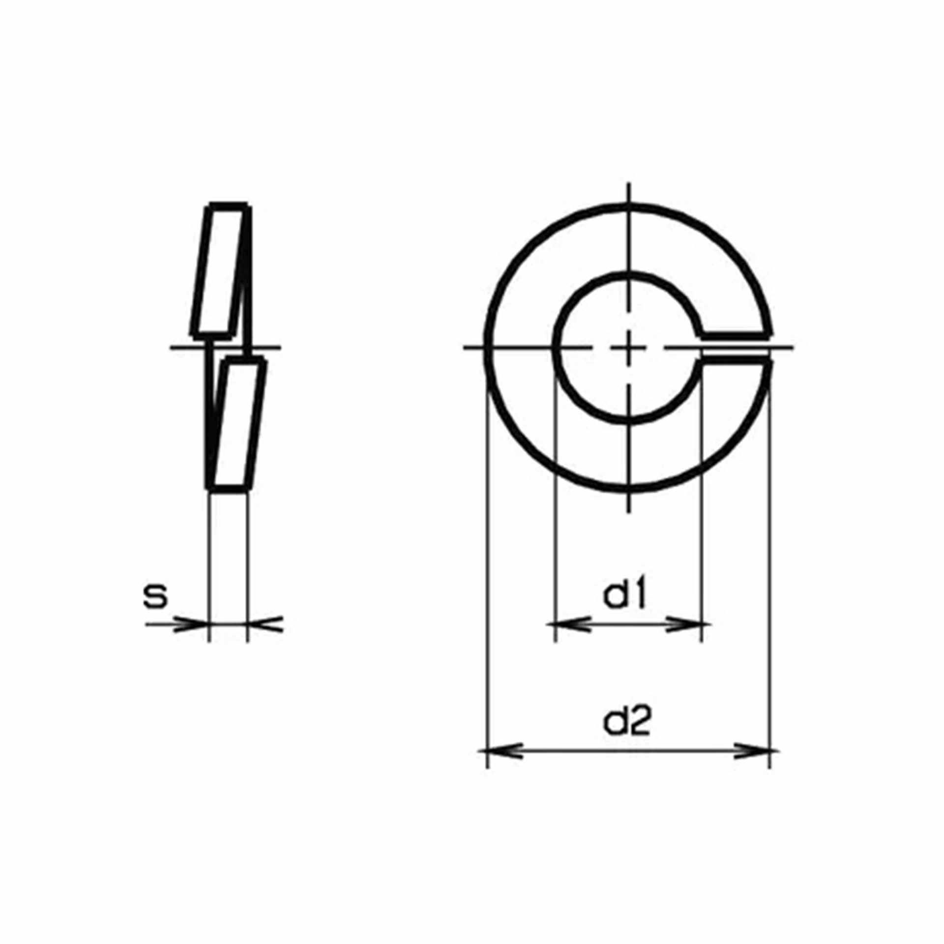 Spring washers bent up ends, M4 Spring washers bent up ends, M4