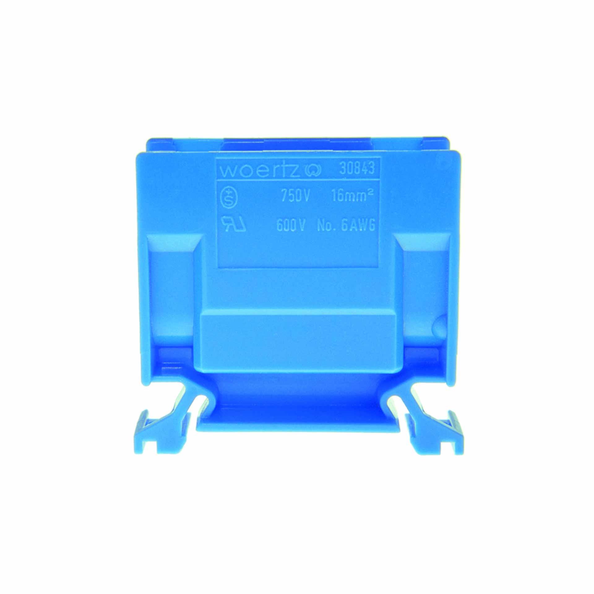 Morsetto di giunzione DIN35 16mm², 2 conduttori, blu Morsetto di giunzione DIN35 16mm², 2 conduttori, blu