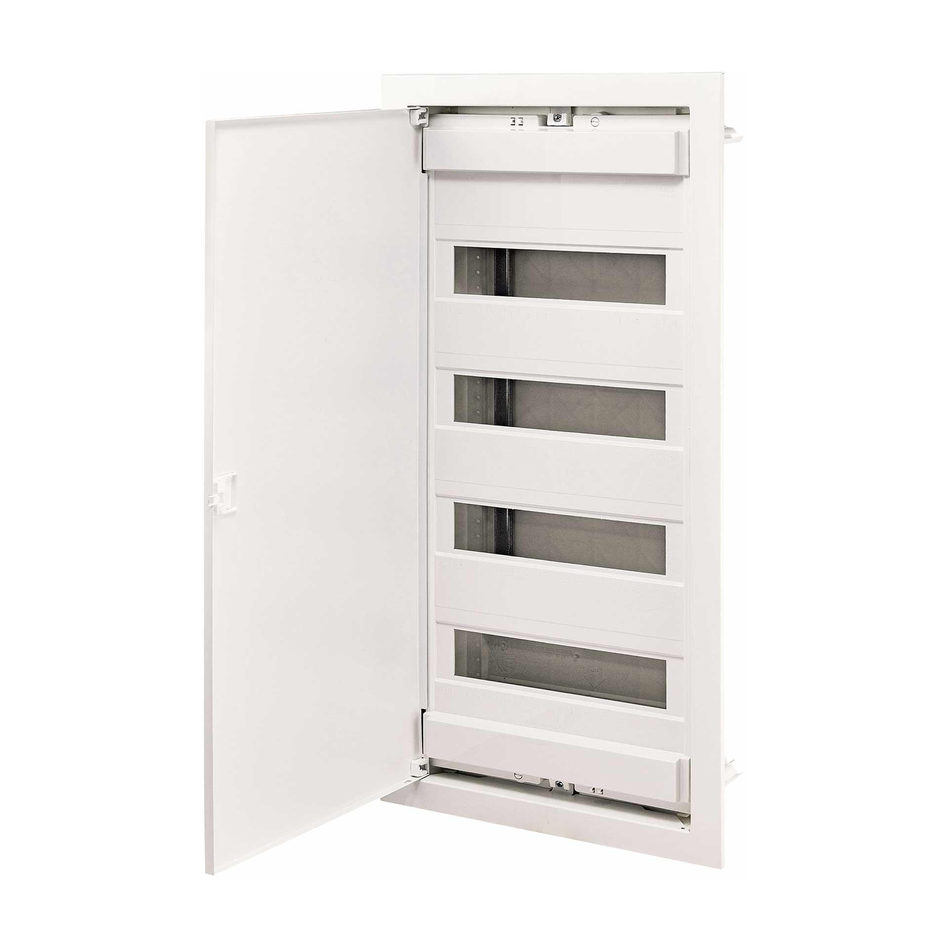 Distributore da incasso con porta in metallo bianco "ECG-56H", modulo 4x12 (48M+8M)