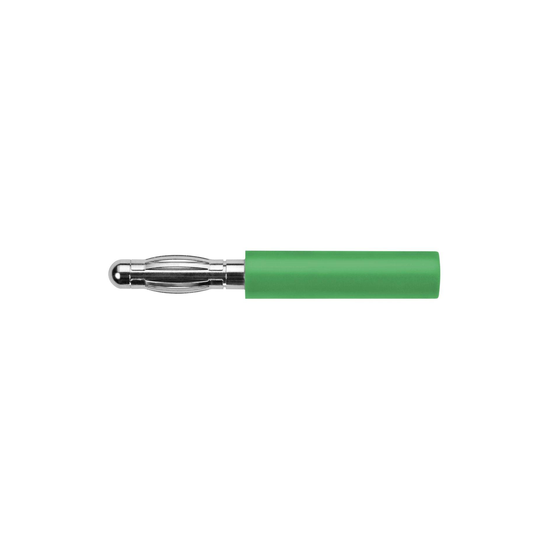 Adapter for adapting sockets from ø 4mm to ø 4mm safety system, green Adapter for adapting sockets from ø 4mm to ø 4mm safety system, green