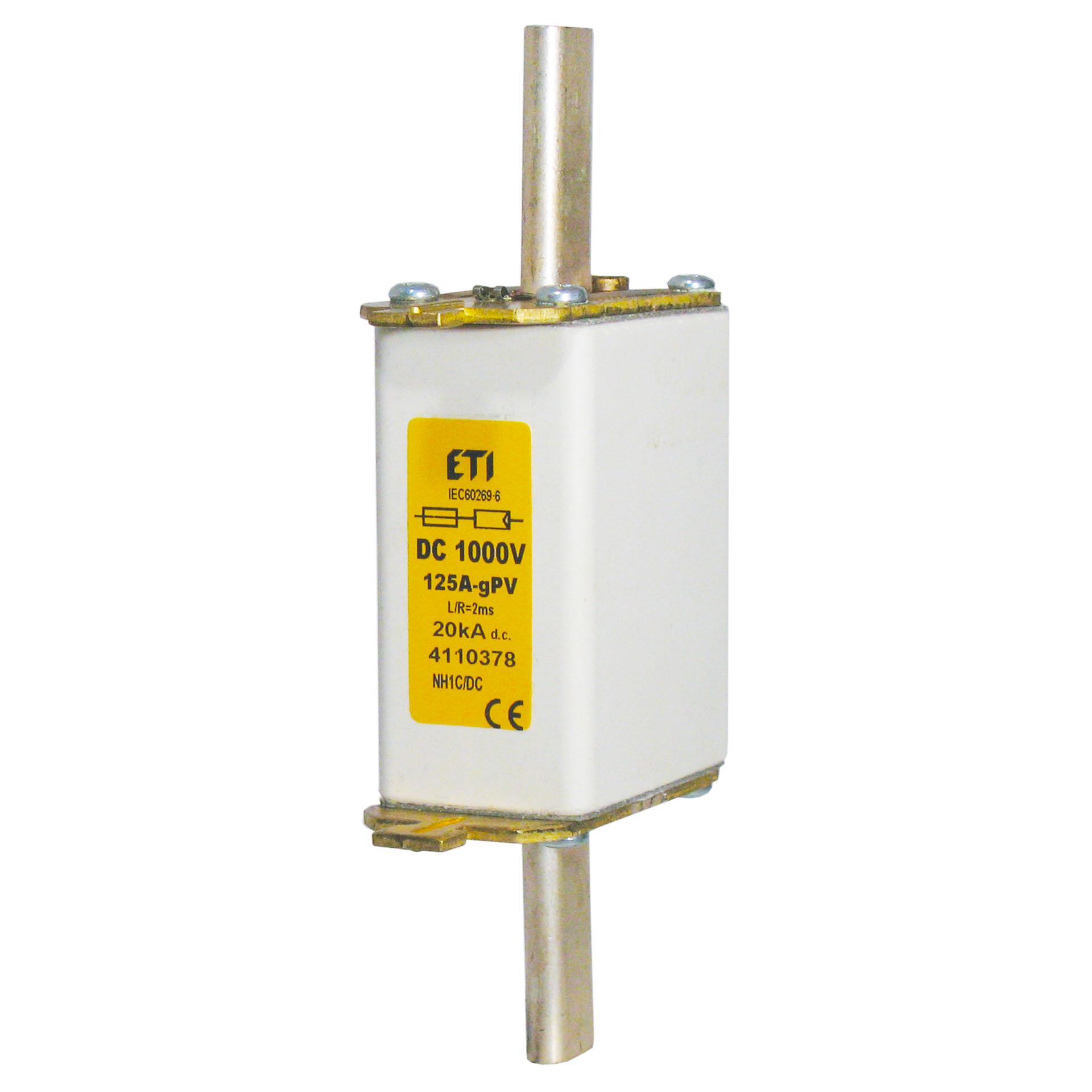 Fusibile NH taglia 0 160A "DC", caratteristica gPV 1000V