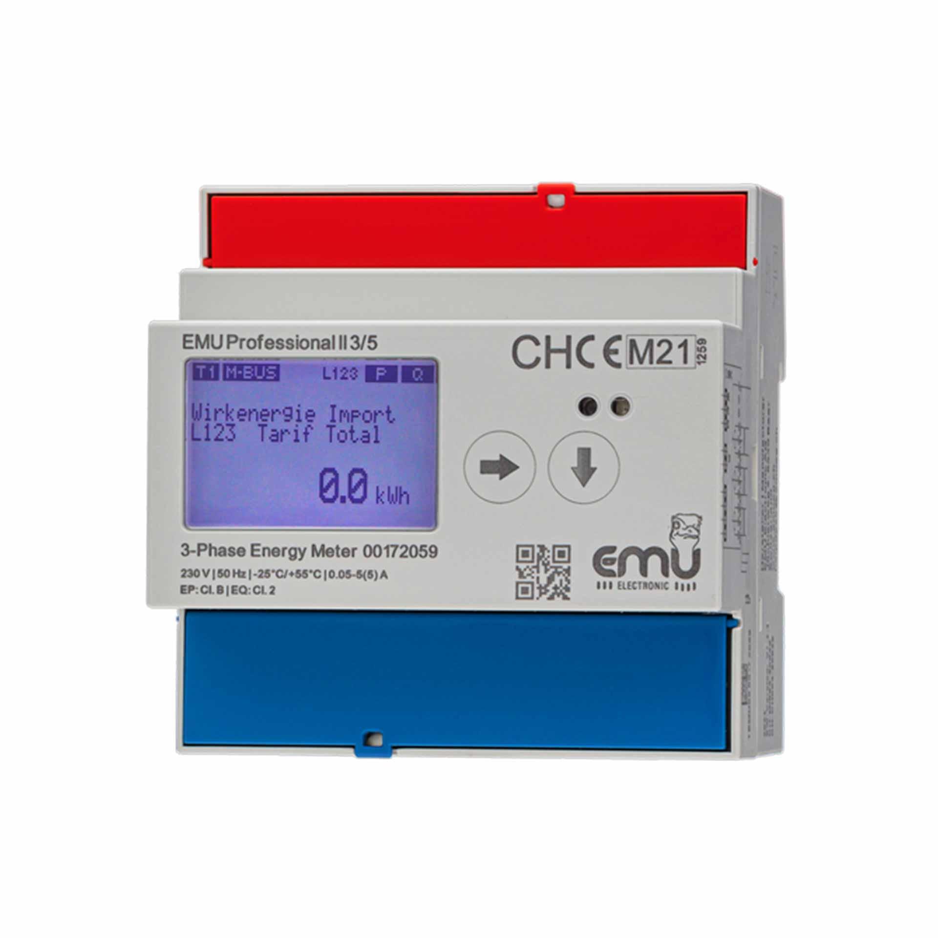 Contatore di energia EMU Professional II 3/5, TCP/IP, omologazione MID B+D, misura del trasformatore 3PN