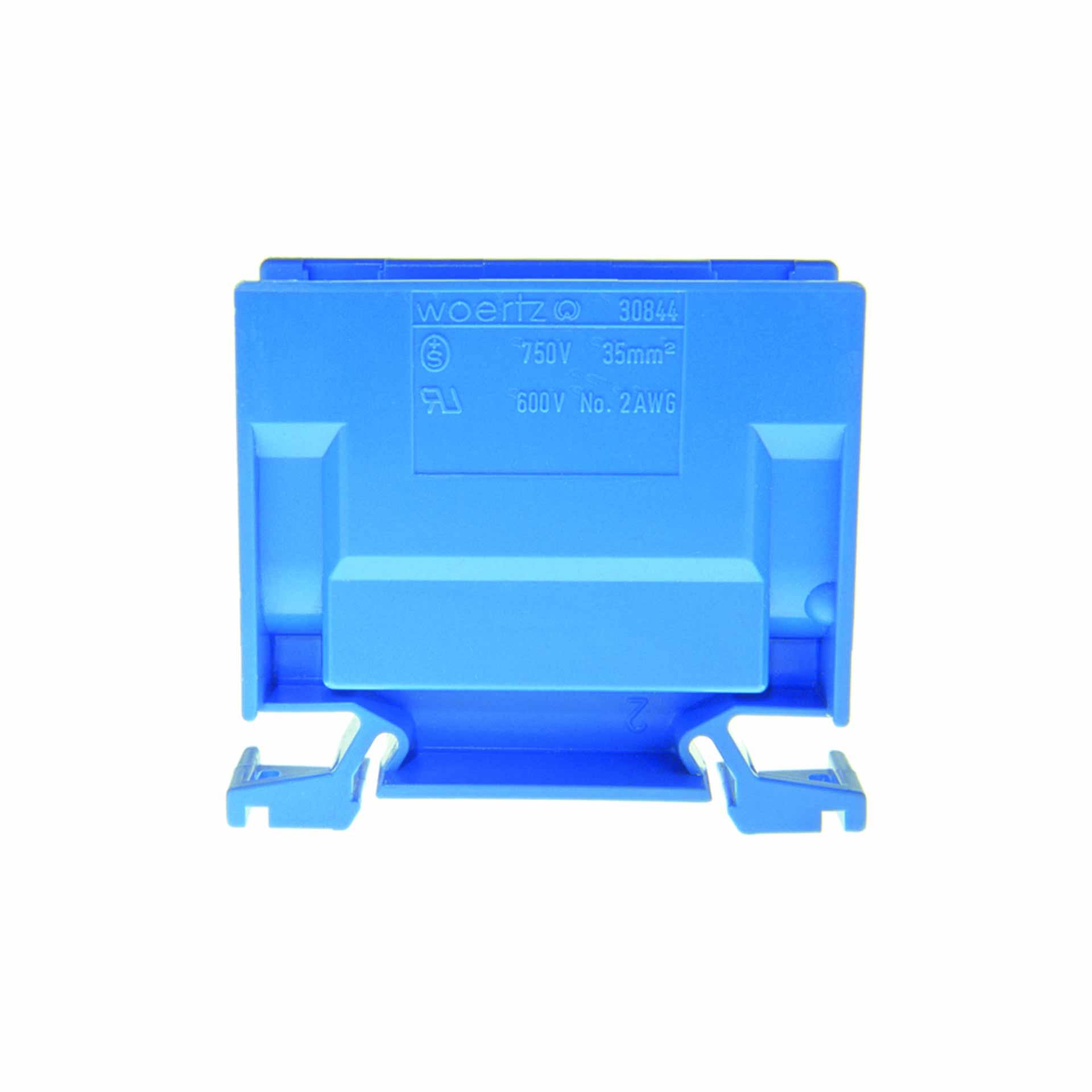 Terminale di derivazione DIN35 35 mm², a 2 conduttori, blu Terminale di derivazione DIN35 35 mm², a 2 conduttori, blu