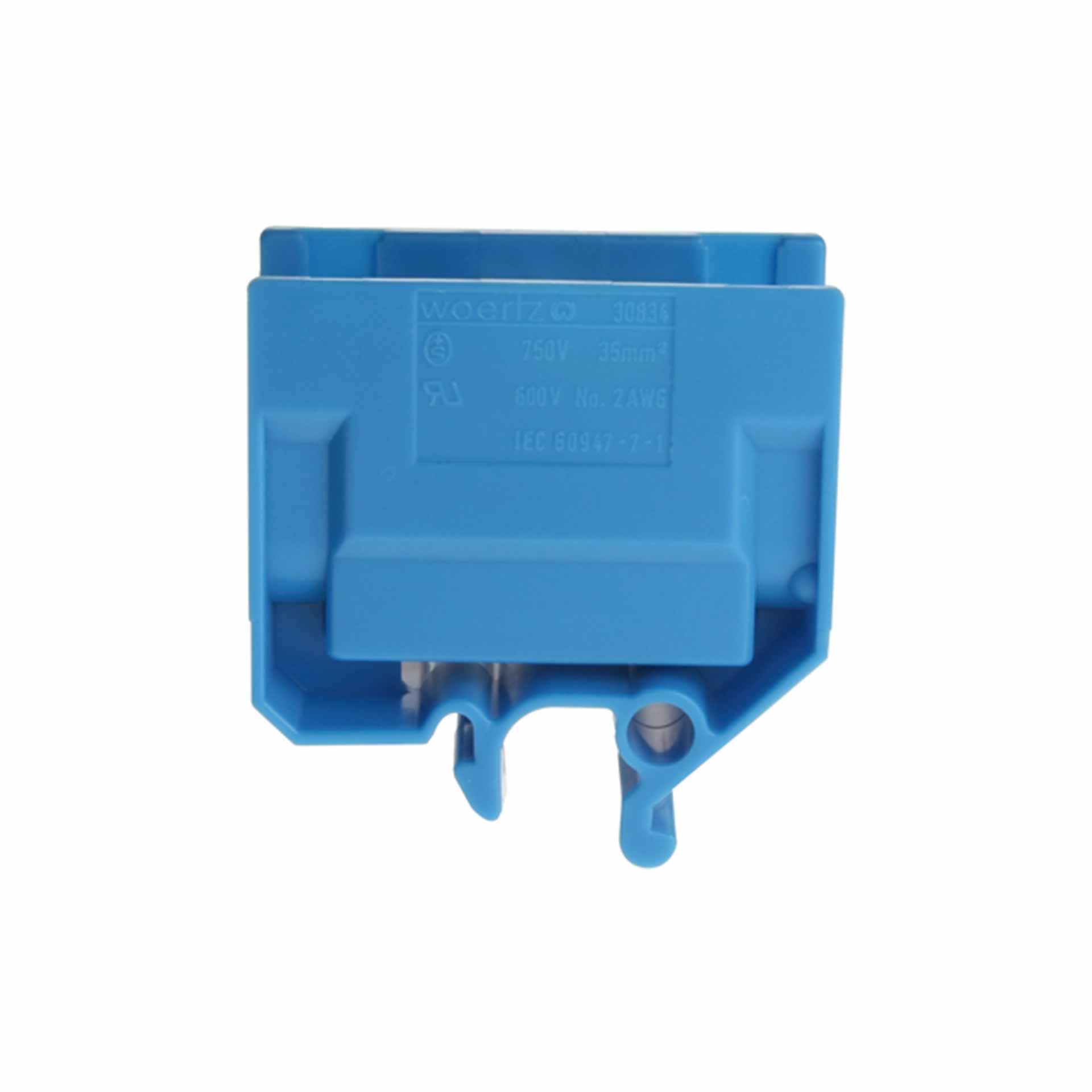Terminale di derivazione DIN32 35mm², a 2 conduttori, blu Terminale di derivazione DIN32 35mm², a 2 conduttori, blu