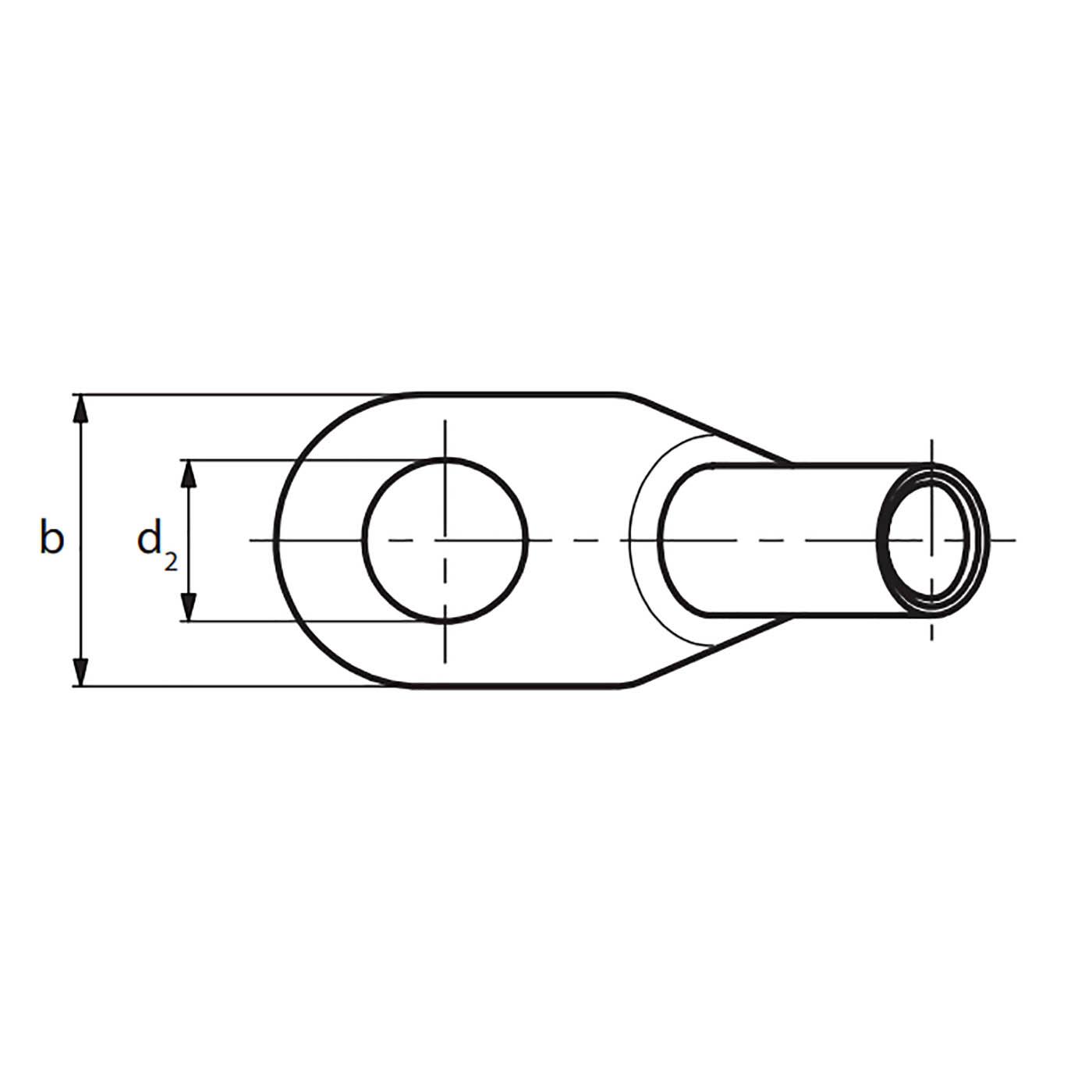 Capicorda tubolari angolati 45° stagnati / 70mm² / M6 Capicorda tubolari angolati 45° stagnati / 70mm² / M6