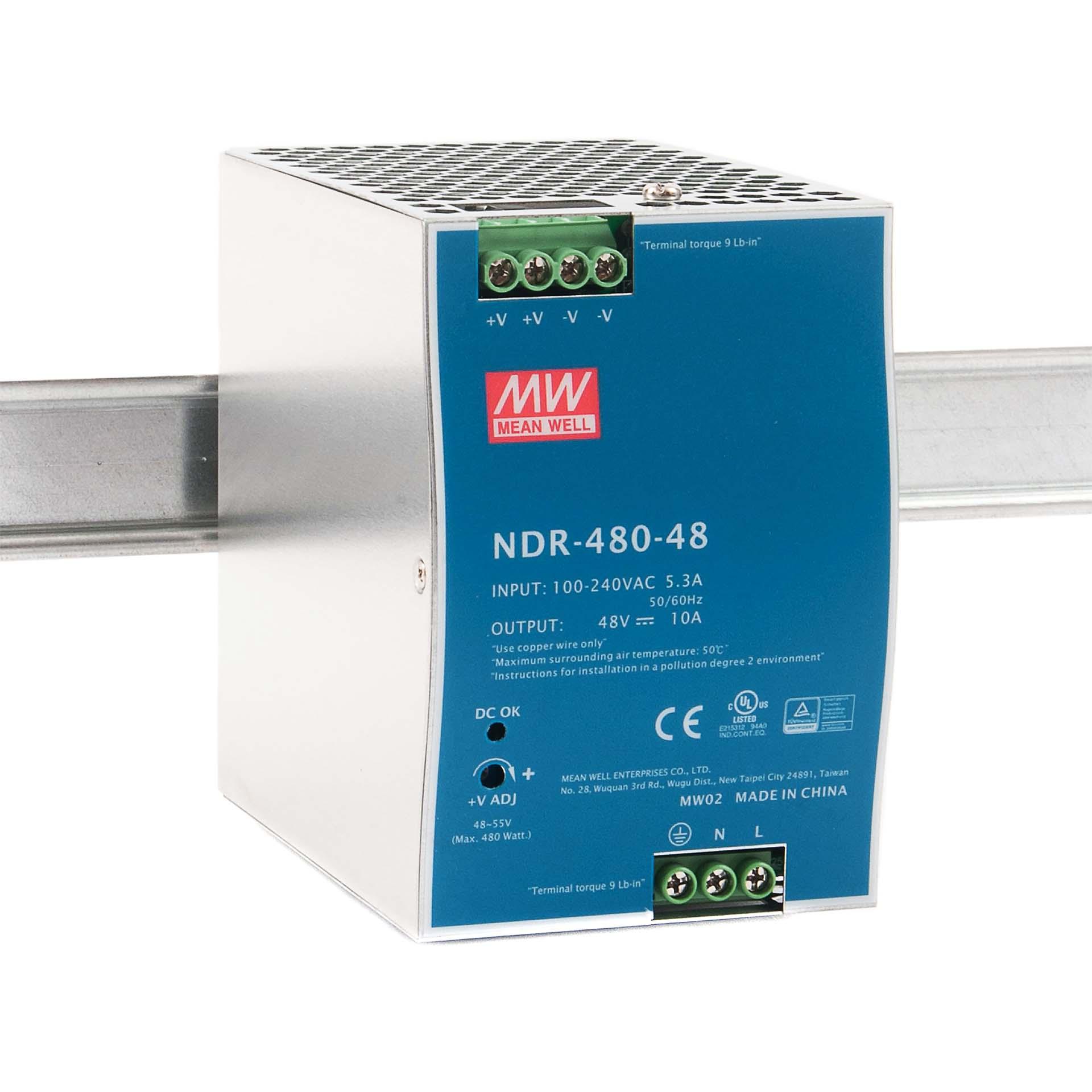Alimentatore Mean Well NDR-480-48, 48V DC, 10A, 480W