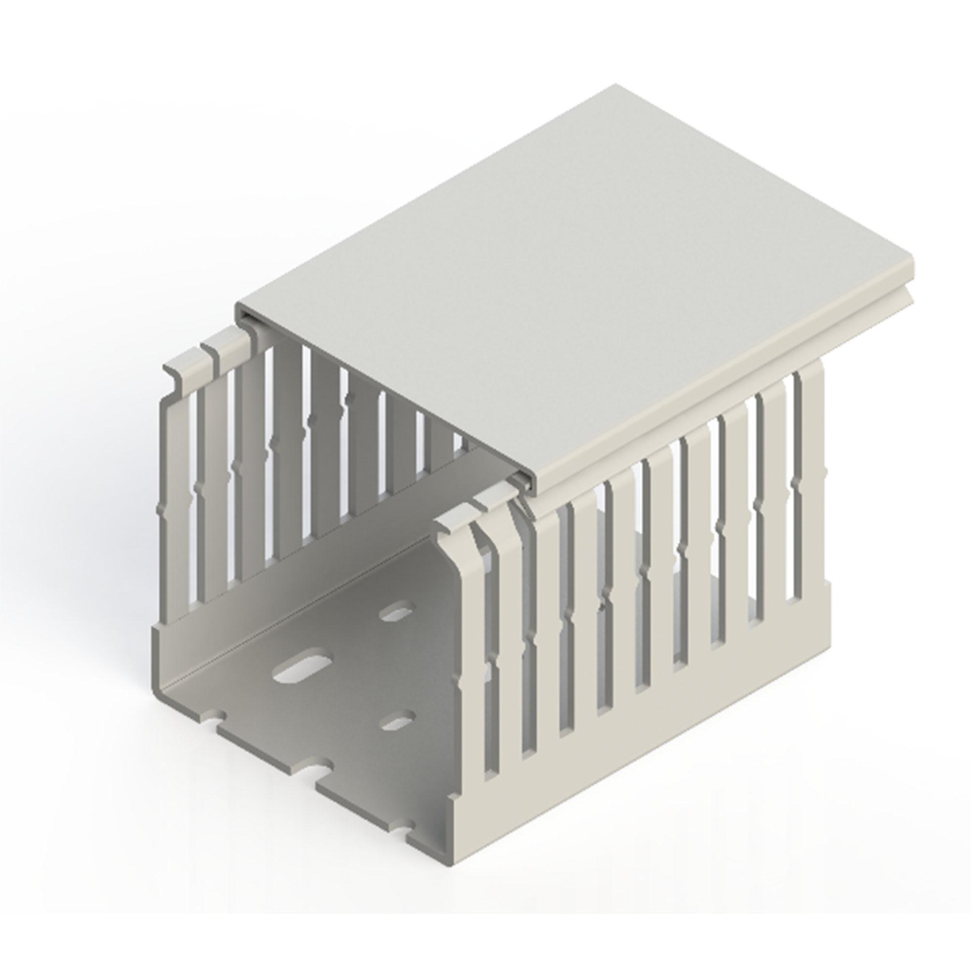 Halogen-free cable duct light grey (DIN) / 75x75mm (WxH)