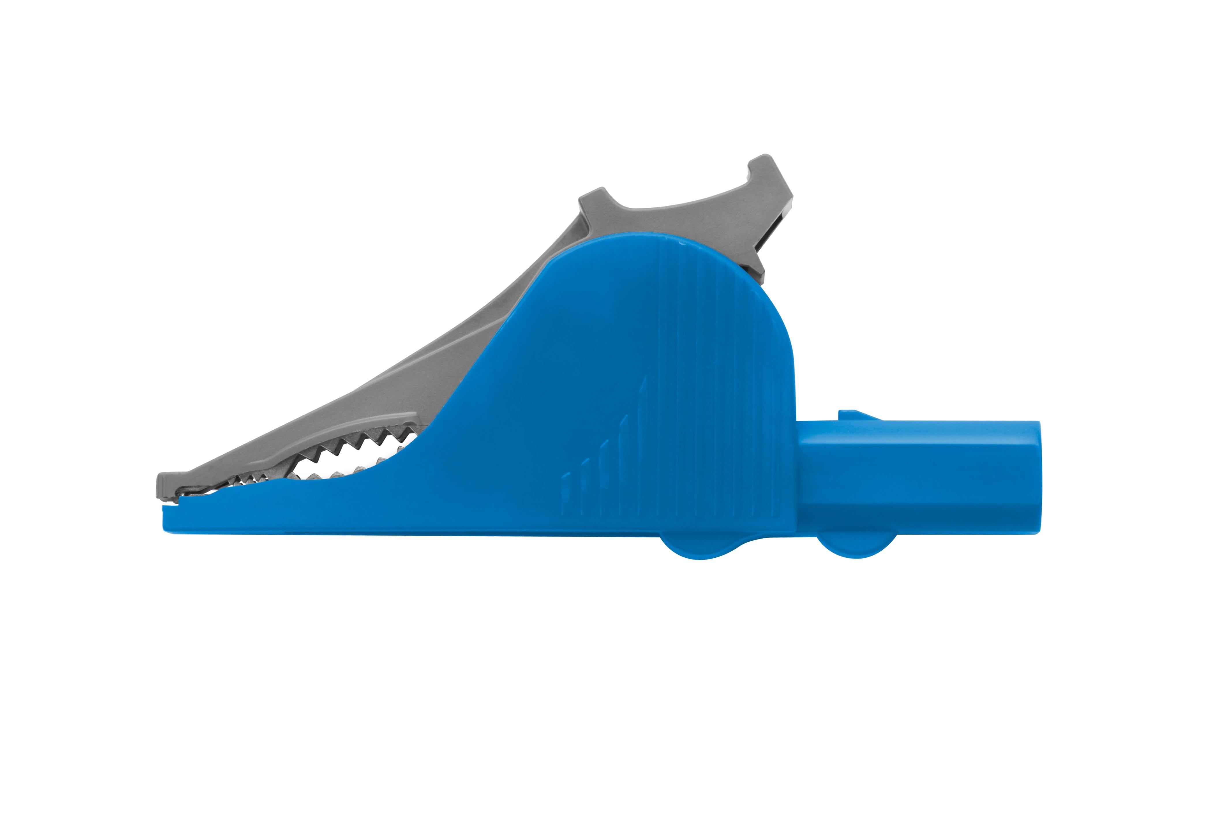 Morsetto di sicurezza a innesto ø 4 mm, blu Morsetto di sicurezza a innesto ø 4 mm, blu