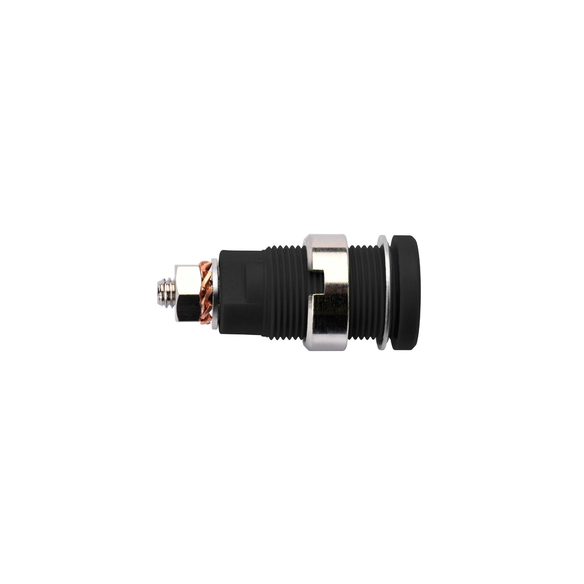 Safety built-in socket ø 4mm, black