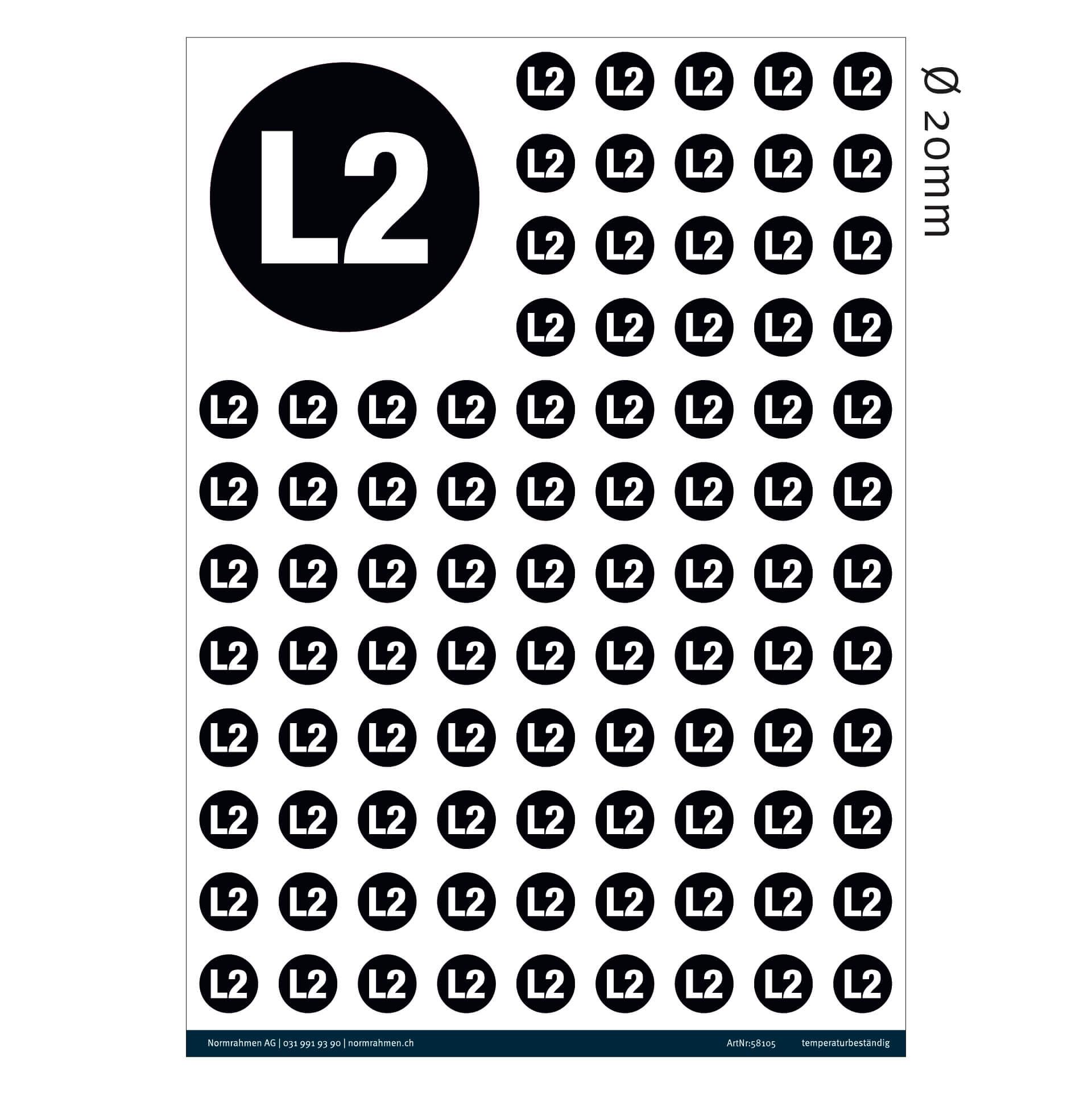 Outer conductor L2 Ø 20mm,PU 108 pcs. A4 sheet
