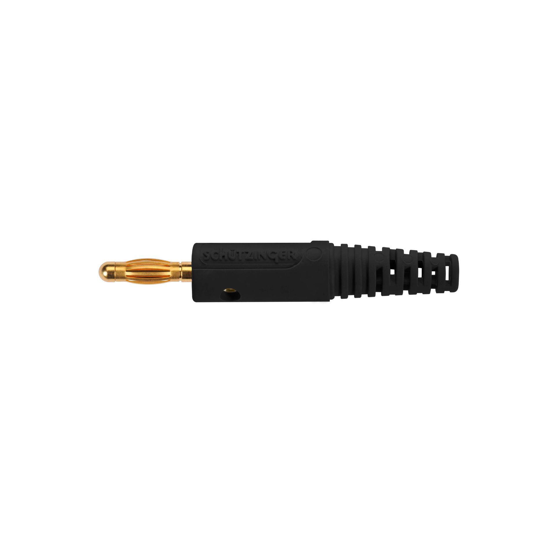 Spina a molla diritta ø 4 mm, con connessione a saldare fino a 2,5 mm2 nero Spina a molla diritta ø 4 mm, con connessione a saldare fino a 2,5 mm2 nero