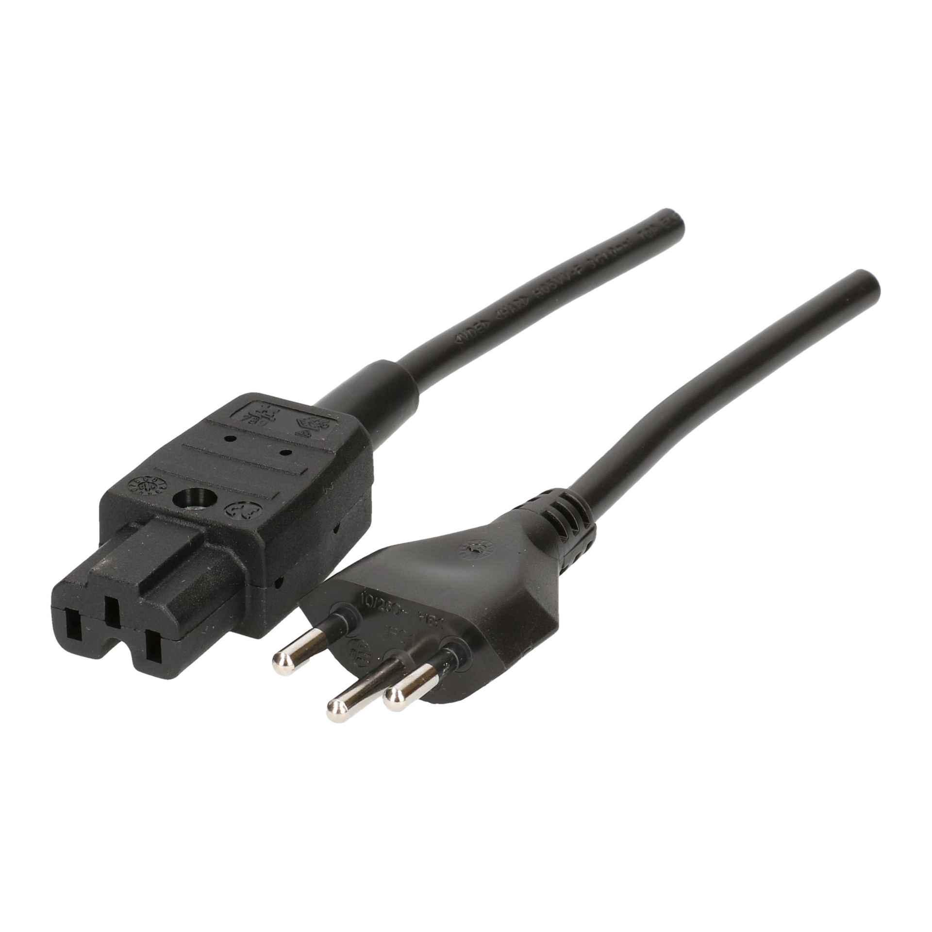 TD-Apparatekabel H05VV-F3G1.0 5m schwarz T12/C15A TD-Apparatekabel H05VV-F3G1.0 5m schwarz T12/C15A