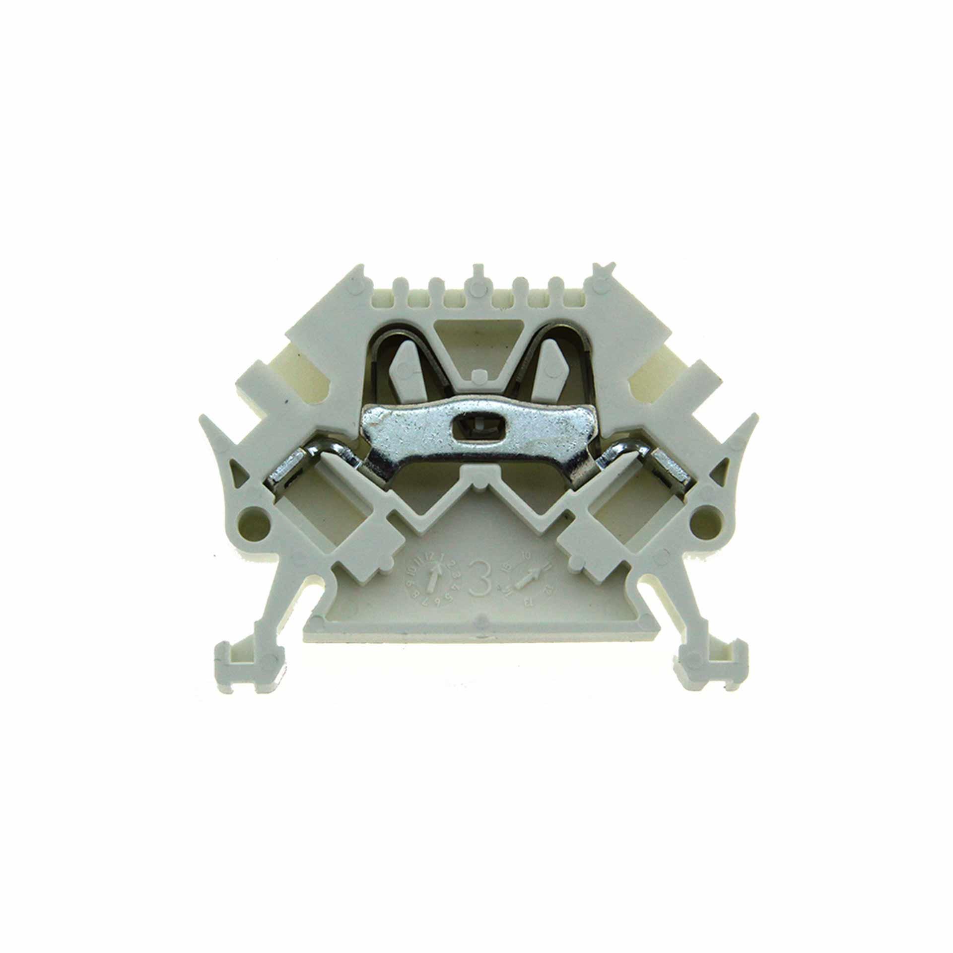 Terminale a molla 45° 4mm², 2 conduttori, bianco Terminale a molla 45° 4mm², 2 conduttori, bianco