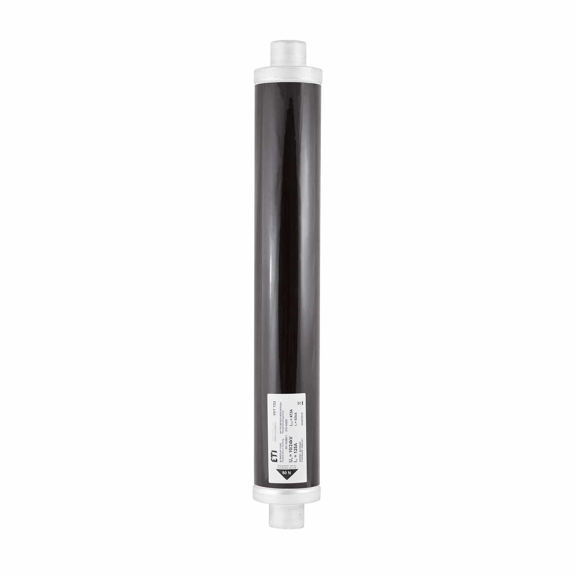 Fusibili parziali HV 10/24kV, 63A, 442/68mm, standard per esterni, con pin di riscontro tipo 80N, termici Fusibili parziali HV 10/24kV, 63A, 442/68mm, standard per esterni, con pin di riscontro tipo 80N, termici