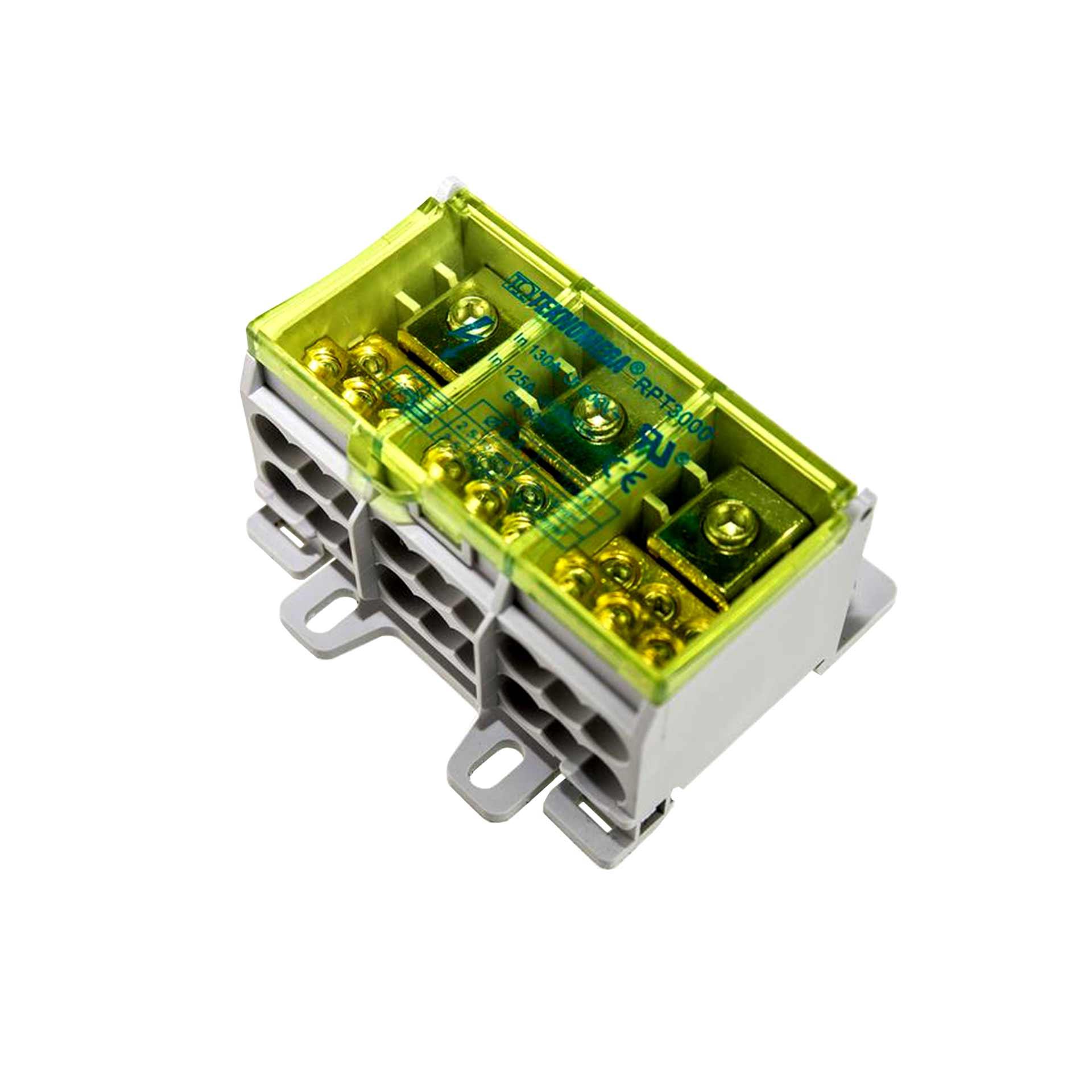 Morsettiera trifase 125A 690V, ingressi: 3x (1x 10-50mm2), uscite: 3x (6x 2,5-16mm2) Morsettiera trifase 125A 690V, ingressi: 3x (1x 10-50mm2), uscite: 3x (6x 2,5-16mm2)