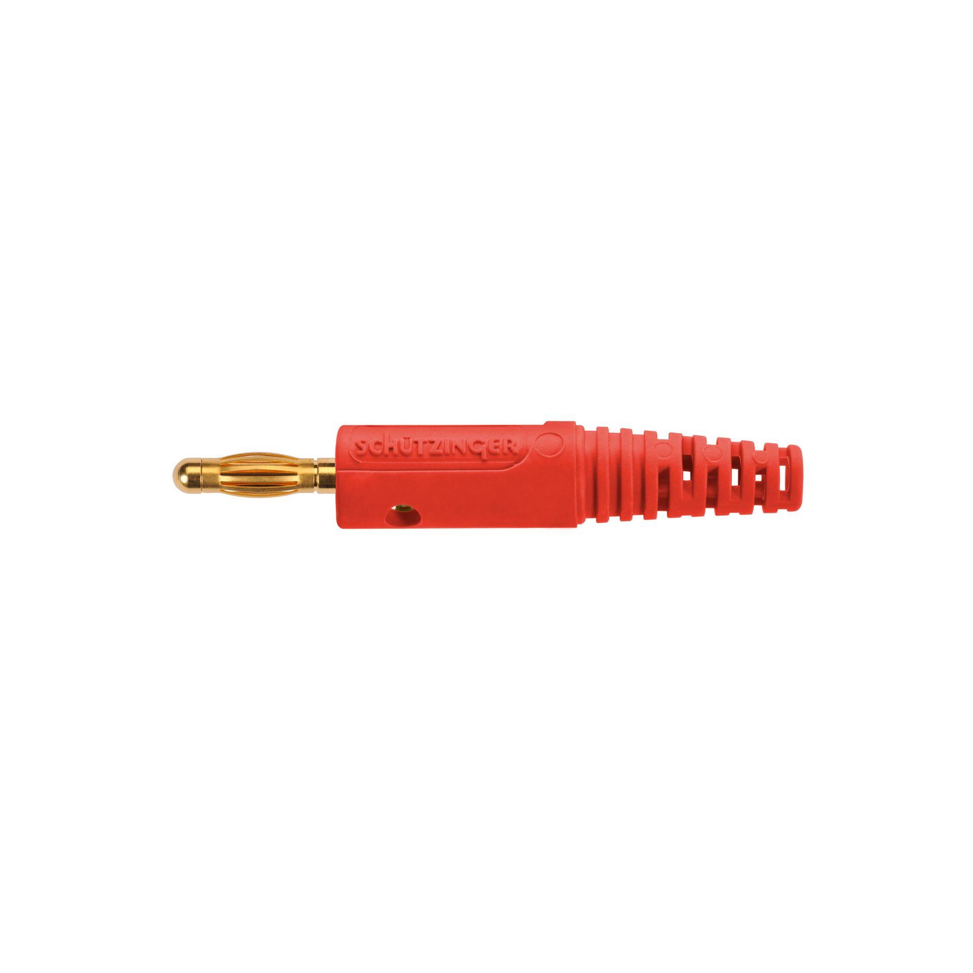 Spina a molla diritta ø 4 mm, con connessione a saldare fino a 2,5 mm2 rosso Spina a molla diritta ø 4 mm, con connessione a saldare fino a 2,5 mm2 rosso