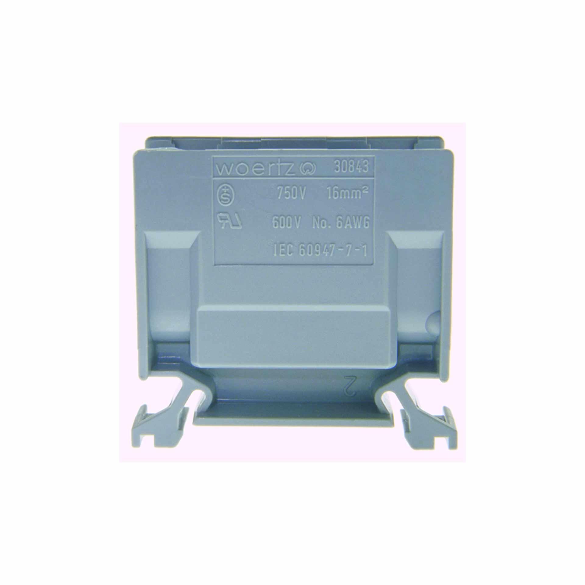 Morsetto di giunzione DIN35 16mm², 2 conduttori, grigio Morsetto di giunzione DIN35 16mm², 2 conduttori, grigio