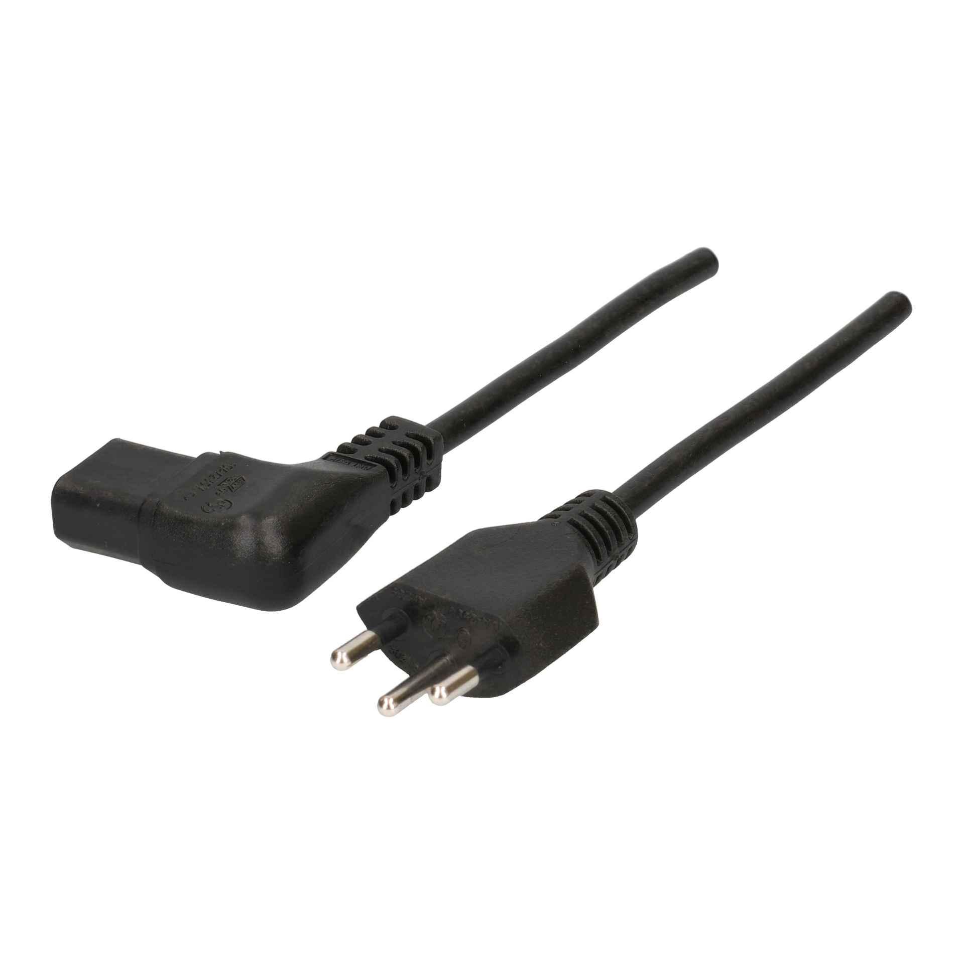 TD-Apparatekabel H05VV-F3G0.75 2m schwarz T12/C13 TD-Apparatekabel H05VV-F3G0.75 2m schwarz T12/C13