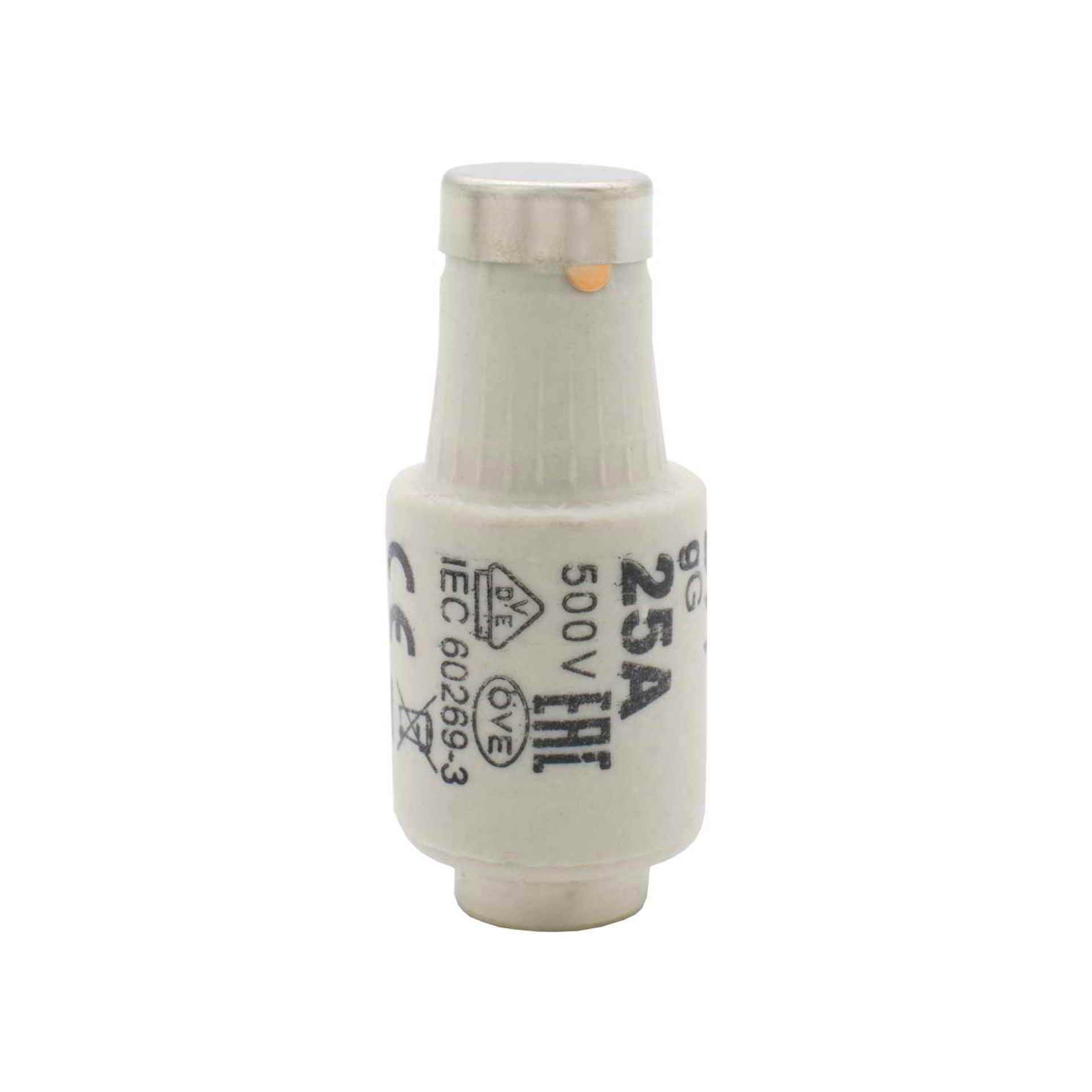 Fuse cartridge DII gL/gG 25A, 500V (yellow) Fuse cartridge DII gL/gG 25A, 500V (yellow)