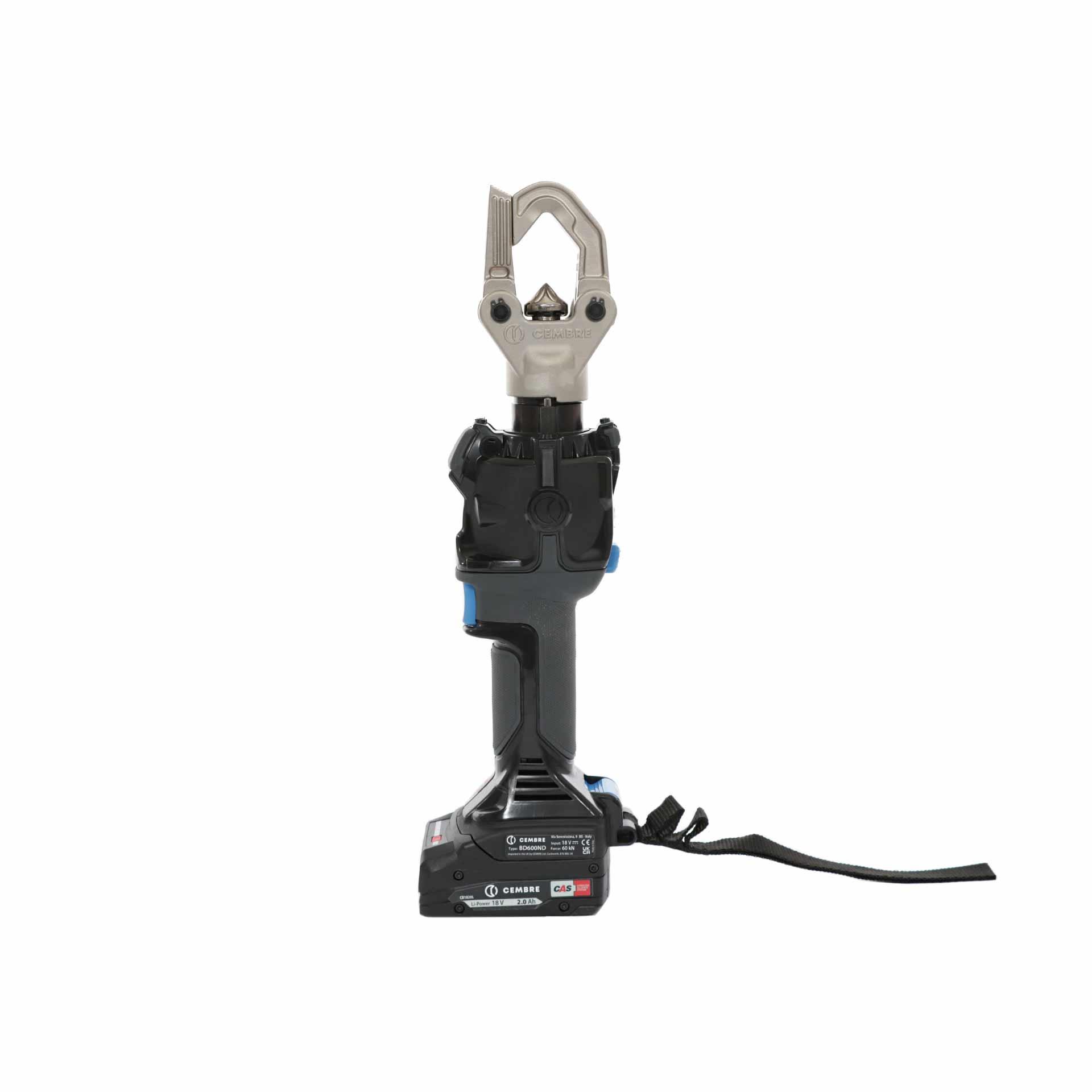 Pressa idraulica a mandrino ricaricabile 60kN per capicorda tubolari da 10 a 240 mm², BD600ND, inclusa valigetta professionale