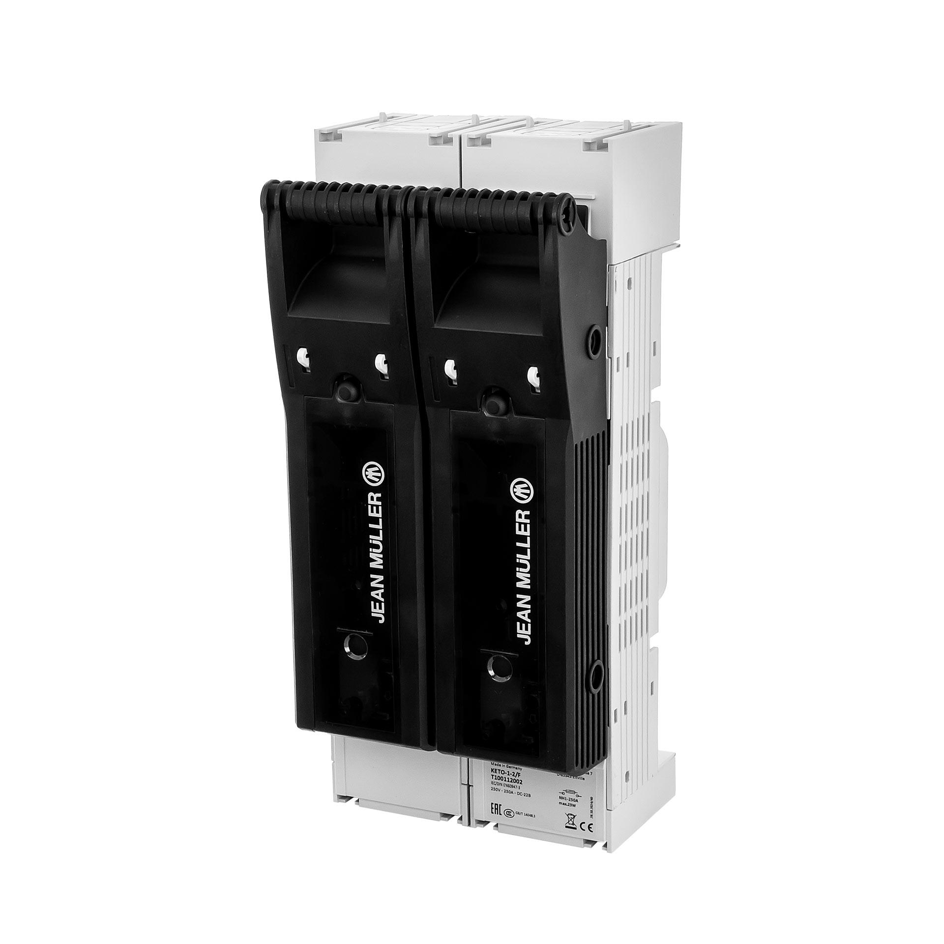 NH fuse switch-disconnector size 1, 2P, max. 250A, KETO-1-2/F M10 (surface mounting) NH fuse switch-disconnector size 1, 2P, max. 250A, KETO-1-2/F M10 (surface mounting)