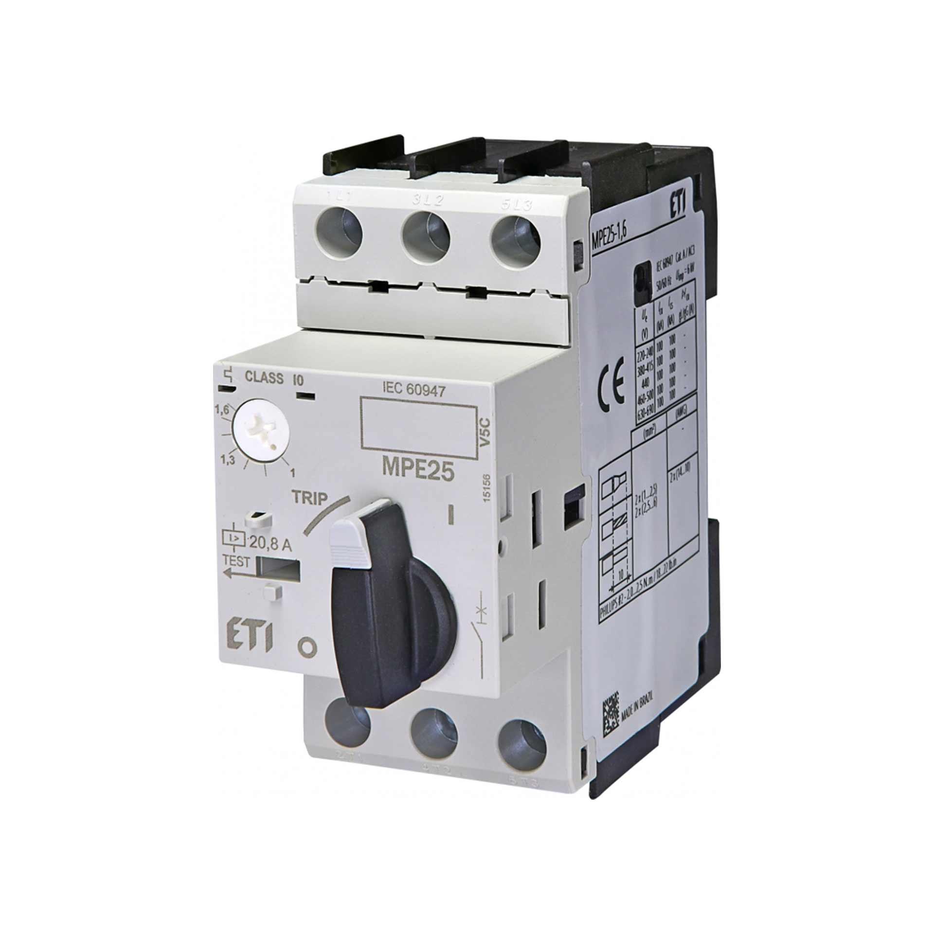 Interruttore di protezione motore MPE25 / 1,0 - 1,6A