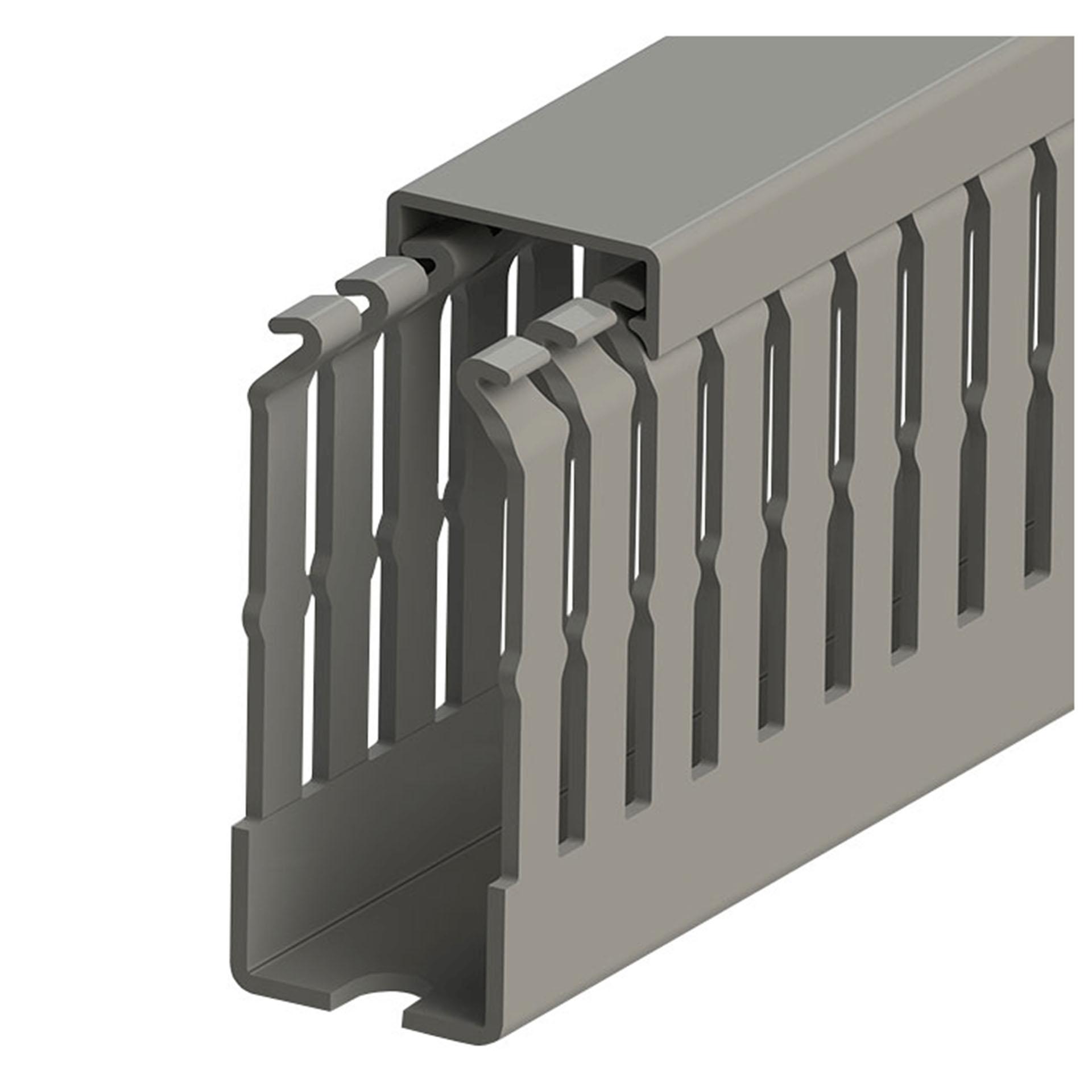 Canalina passacavi in PVC grigio (VK-GN) / 25x60 mm (BxH)