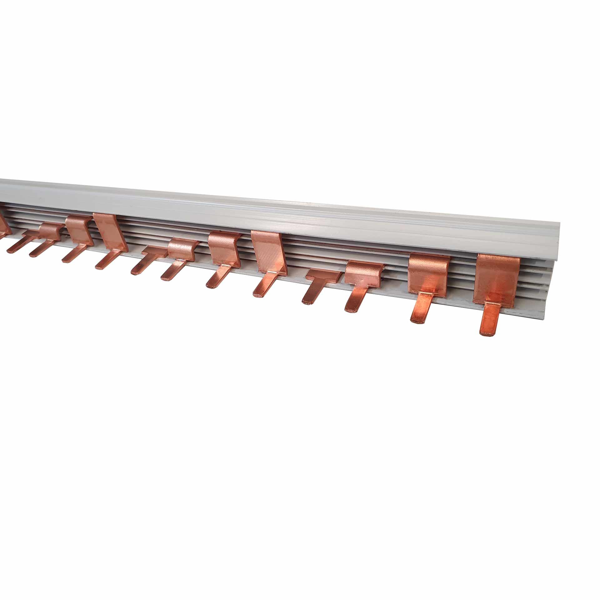 Sbarra di fase a pin isolati 16mm2, (14x3PN) P-P=17,6mm Sbarra di fase a pin isolati 16mm2, (14x3PN) P-P=17,6mm