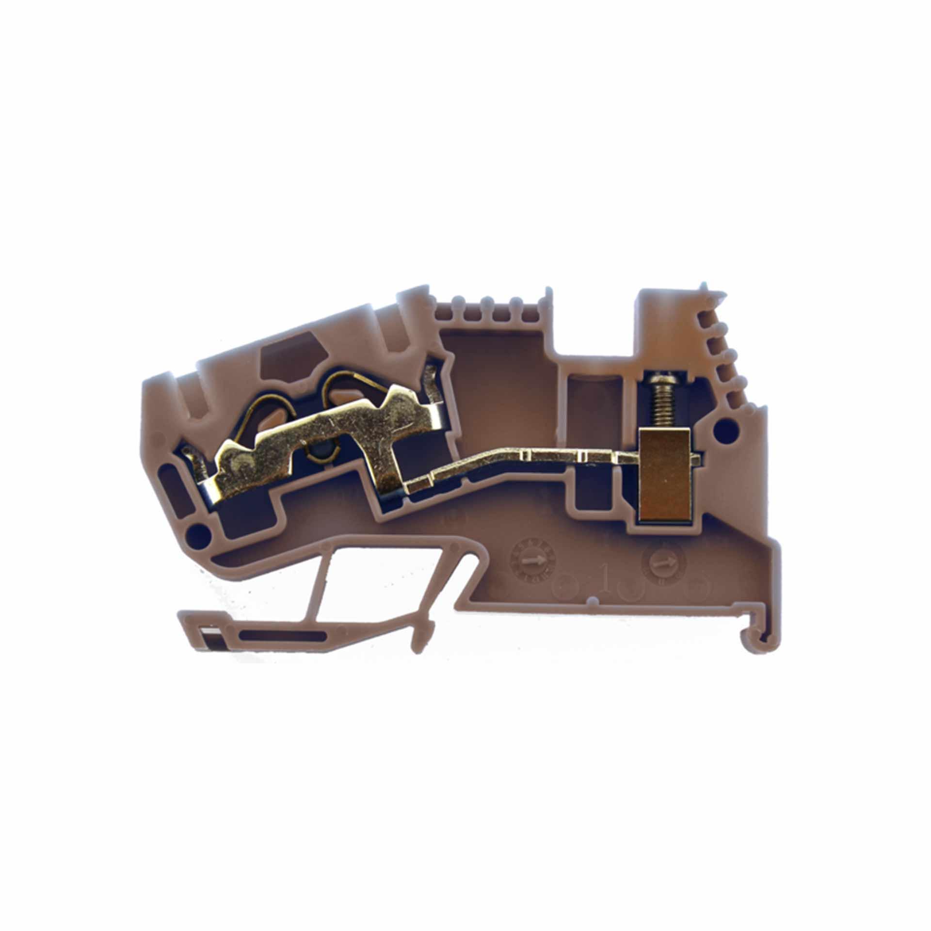Terminale a molla a vite da 4 mm², a 3 conduttori, marrone Terminale a molla a vite da 4 mm², a 3 conduttori, marrone