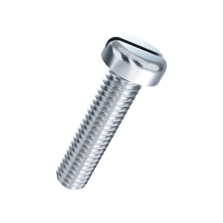 Flat head screw with slot, DIN 85A, M6x12mm