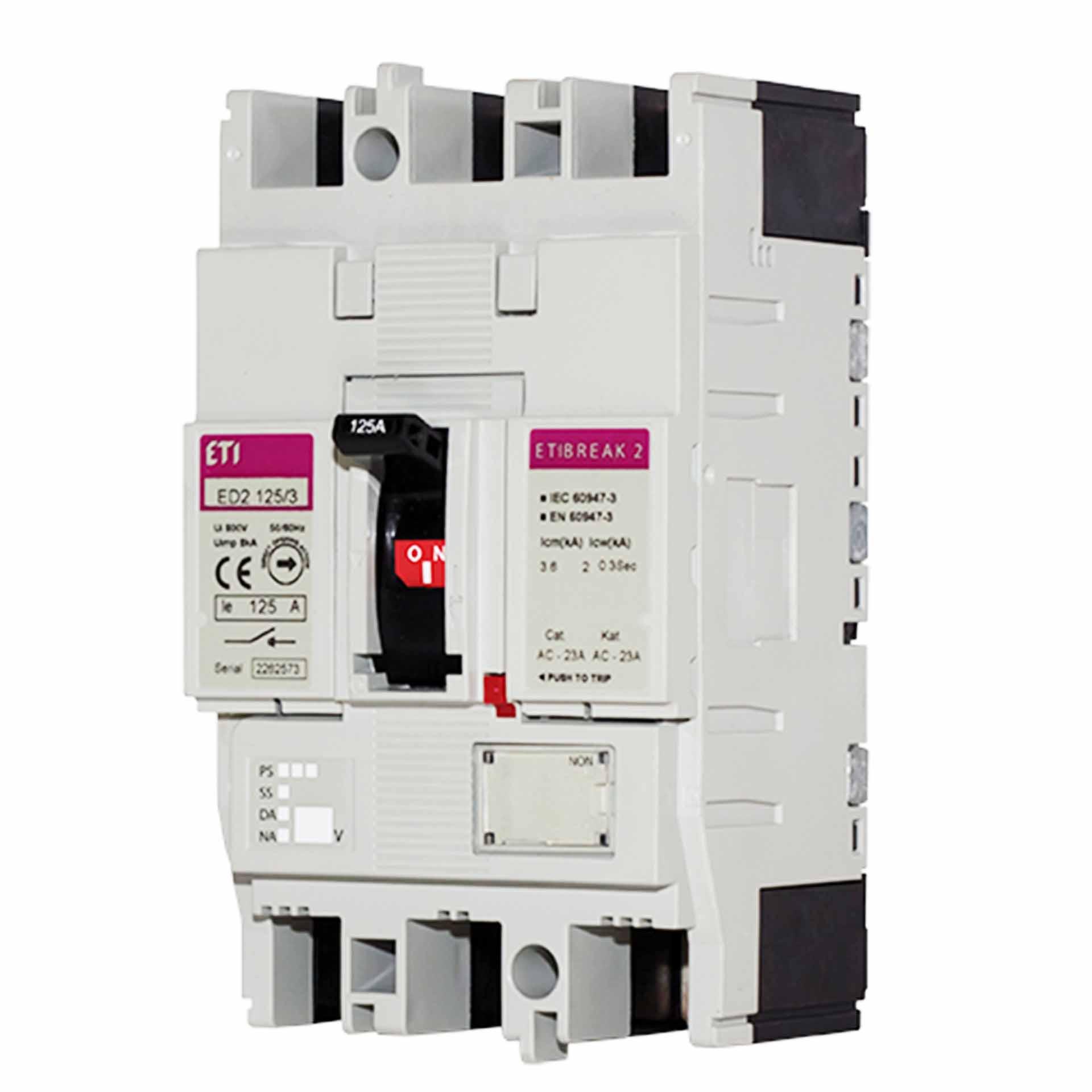 Switch-disconnector ED2 125/3, 125A, Icm 3.6kA Switch-disconnector ED2 125/3, 125A, Icm 3.6kA