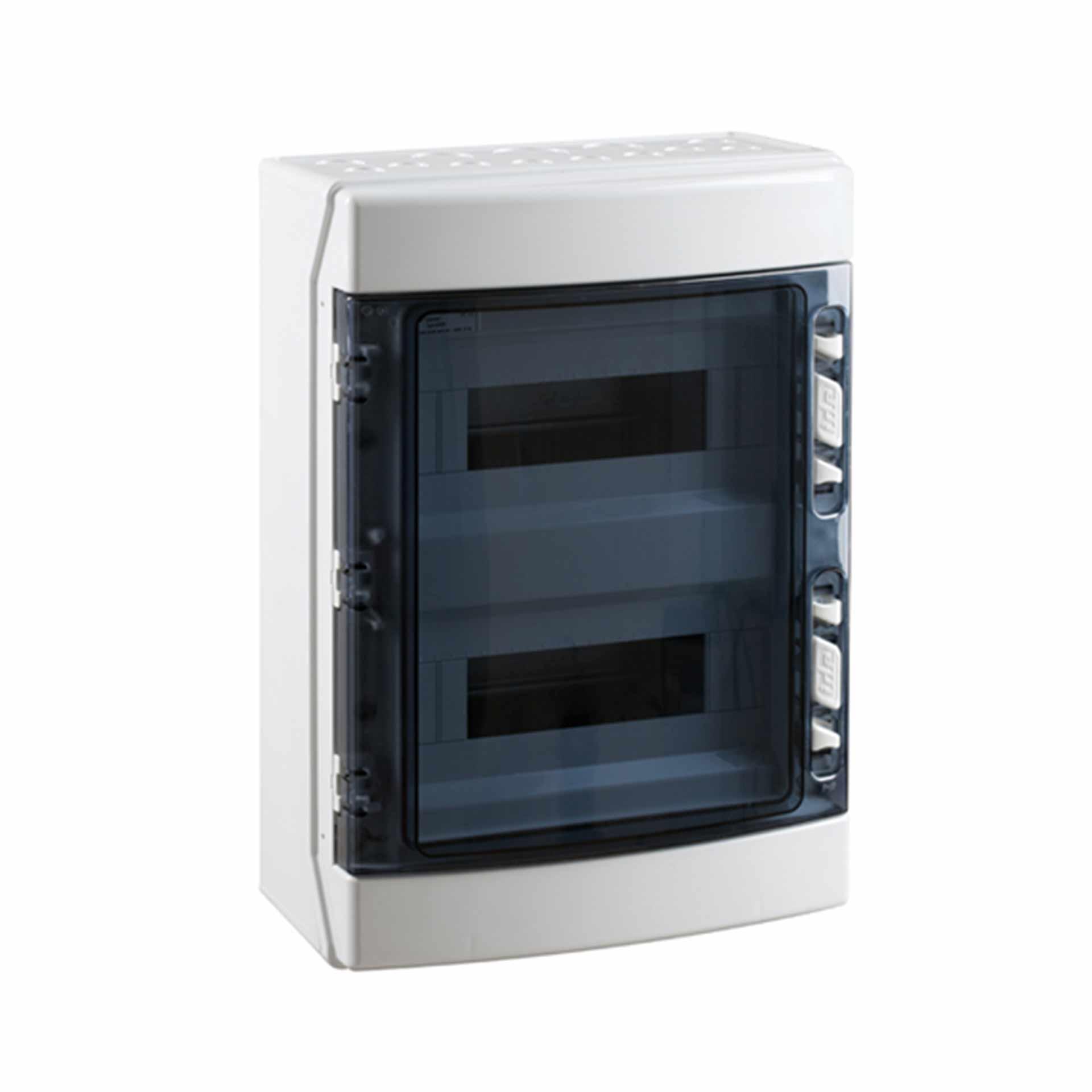 Coffret apparent "CDN24PT/RR" avec porte transparente, IP65, 2x12 modules (24M)