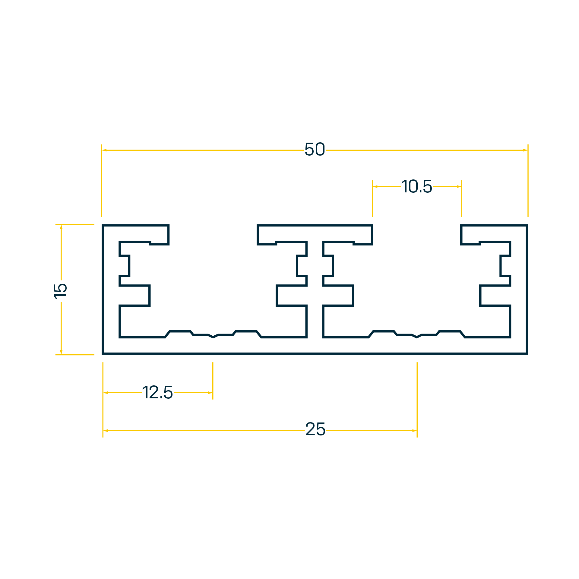 BS 25.4 Rail de fixation