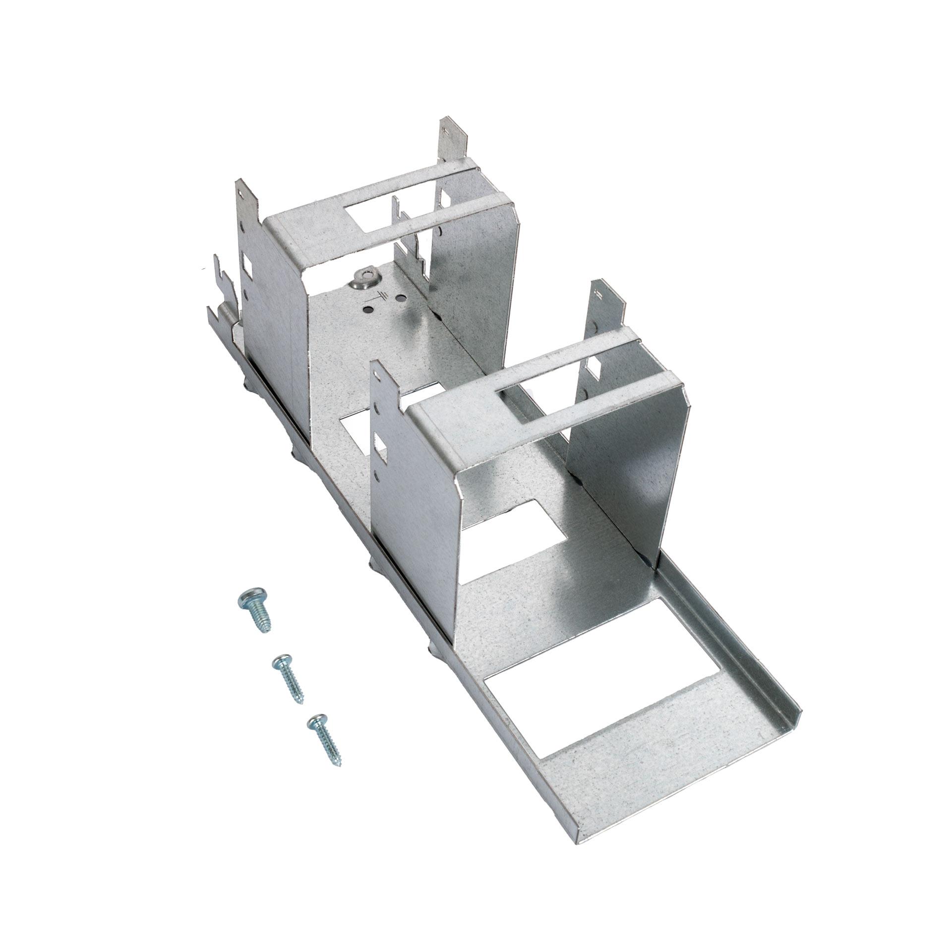 Support d'appareils avec deux fix. DIN et fix. des bornes de section., 352mm de long, pour Gr.1-3 Support d'appareils avec deux fix. DIN et fix. des bornes de section., 352mm de long, pour Gr.1-3