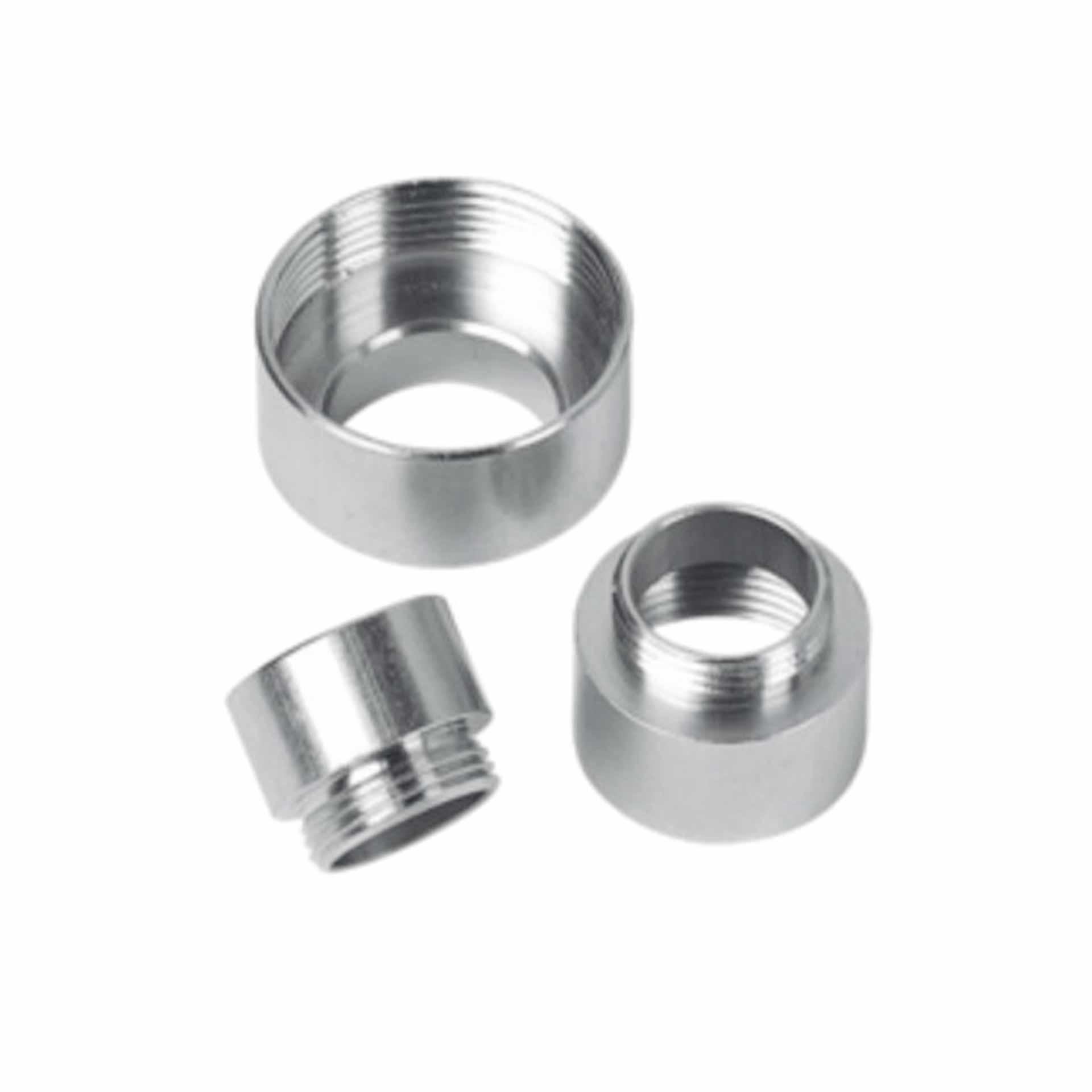 Extension pour adapter la taille du filetage de M25 à M32, laiton nickelé Extension pour adapter la taille du filetage de M25 à M32, laiton nickelé