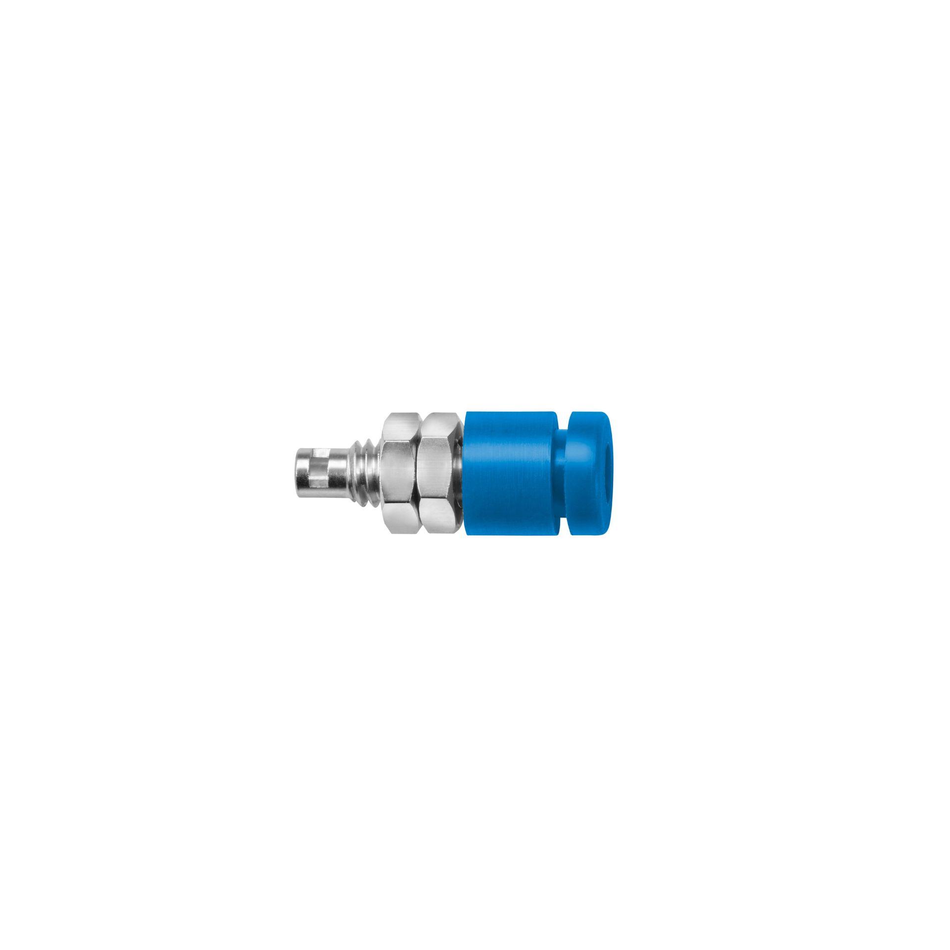 Presa incorporata ø 2mm, per installazione isolata, blu Presa incorporata ø 2mm, per installazione isolata, blu