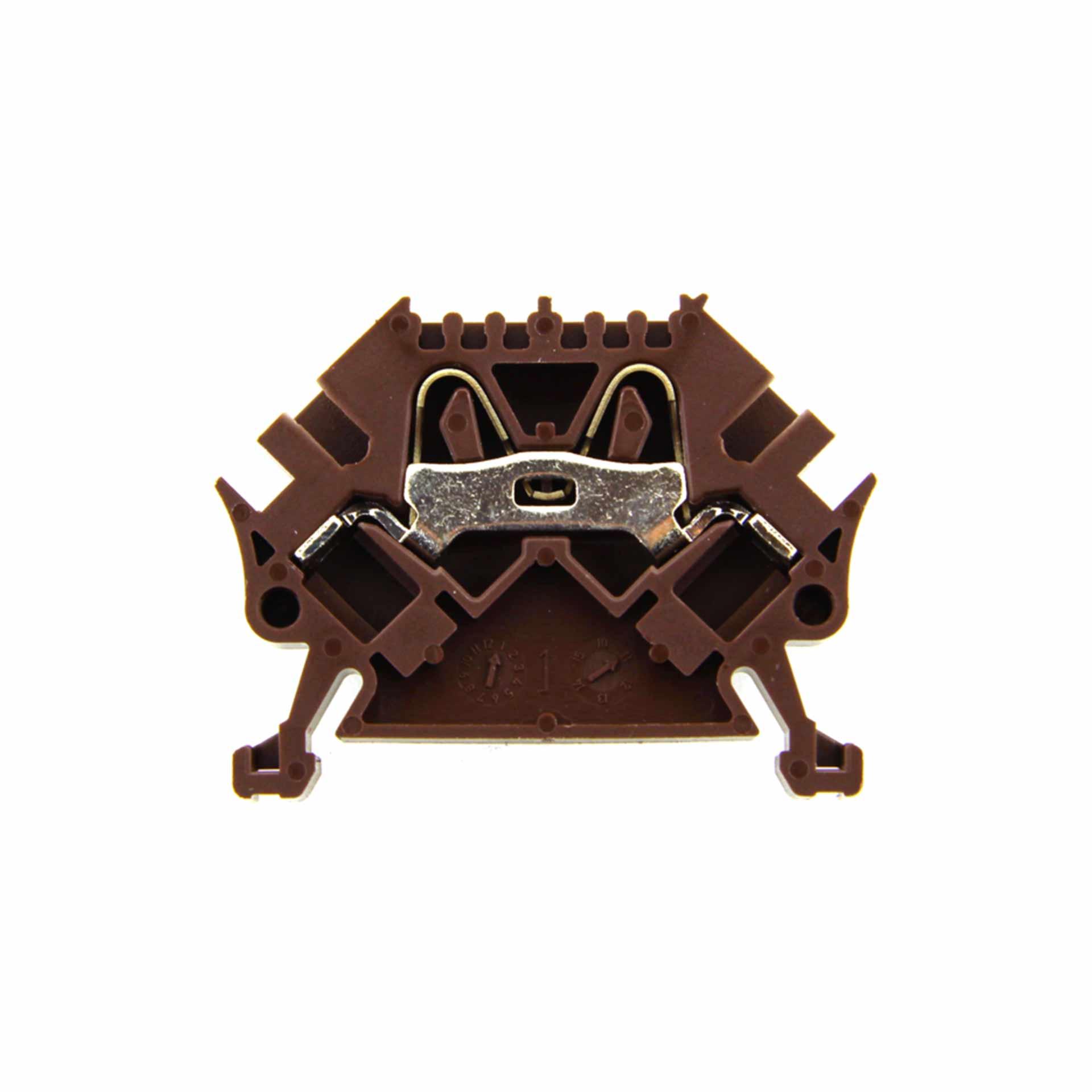 Terminale a molla 45° 4mm², 2 conduttori, marrone Terminale a molla 45° 4mm², 2 conduttori, marrone