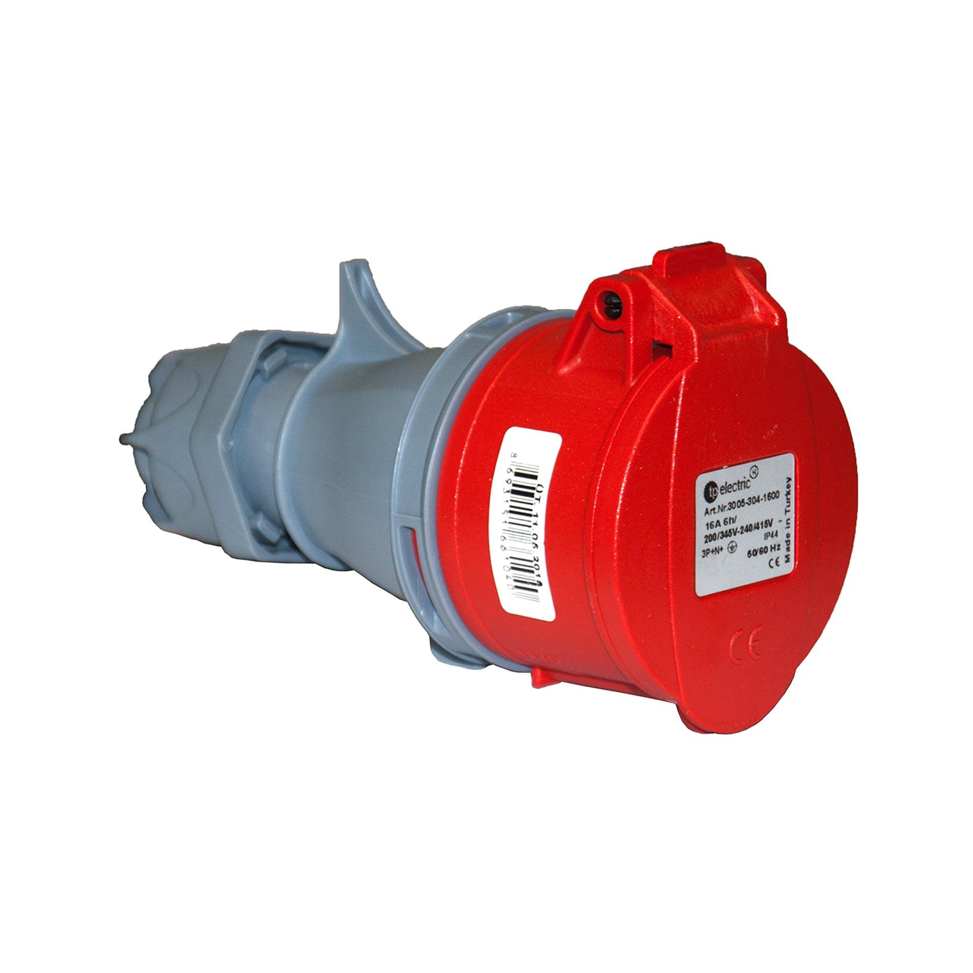 Accoppiamento rapido CEE 32A 5P 3h, 3PNE 380-440V, contatti nichelati, sistema Quick Connect brevettato Accoppiamento rapido CEE 32A 5P 3h, 3PNE 380-440V, contatti nichelati, sistema Quick Connect brevettato
