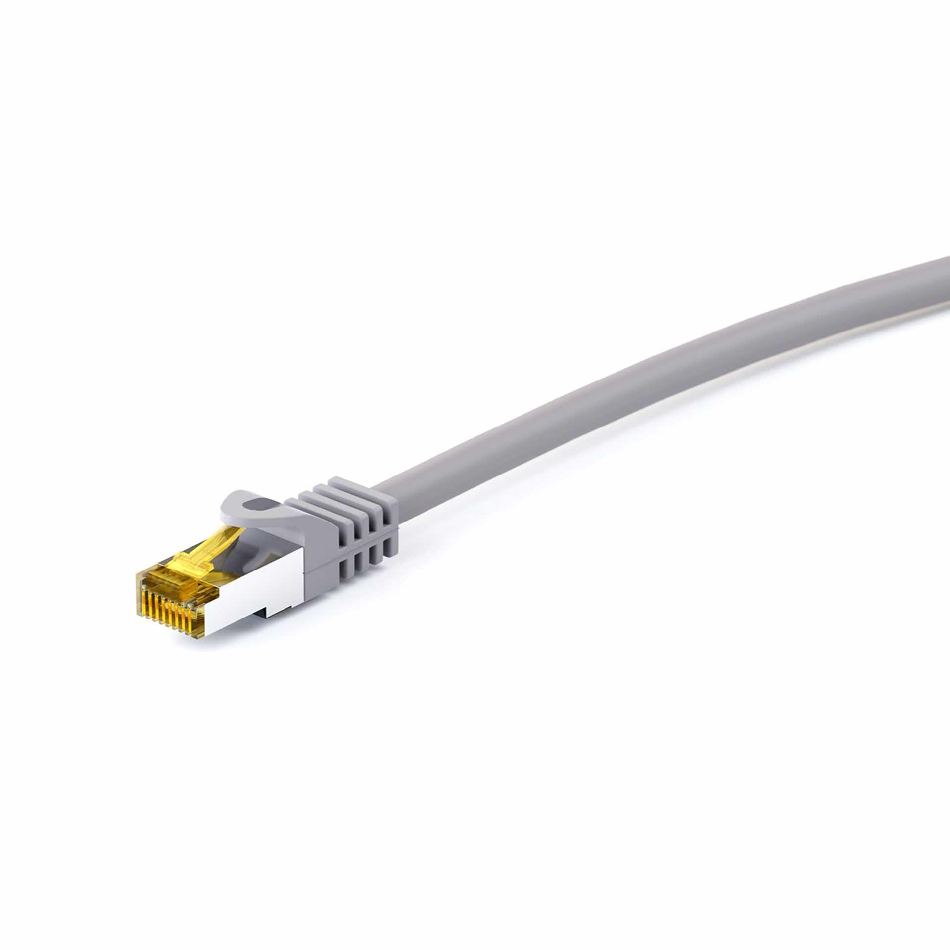 Cavo patch CAT 6A, S/FTP (PiMF), 10000 mm, grigio, LSZH senza alogeni, 500 Mhz, cavo grezzo CAT 7