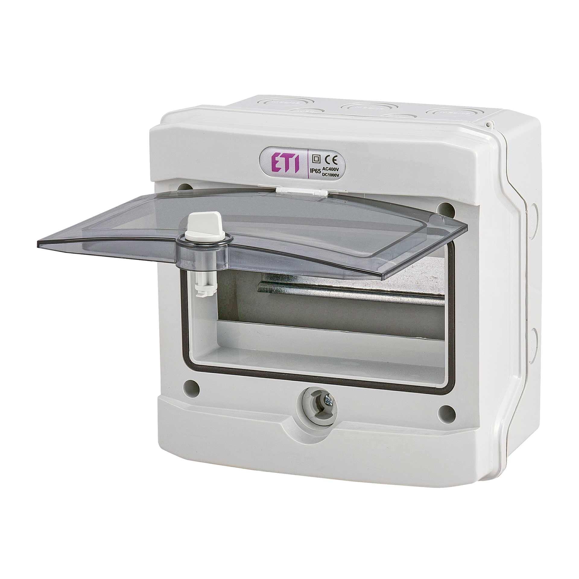 Distributore esterno "ECH" con porta trasparente, IP65, modulo 1x8 (8M)