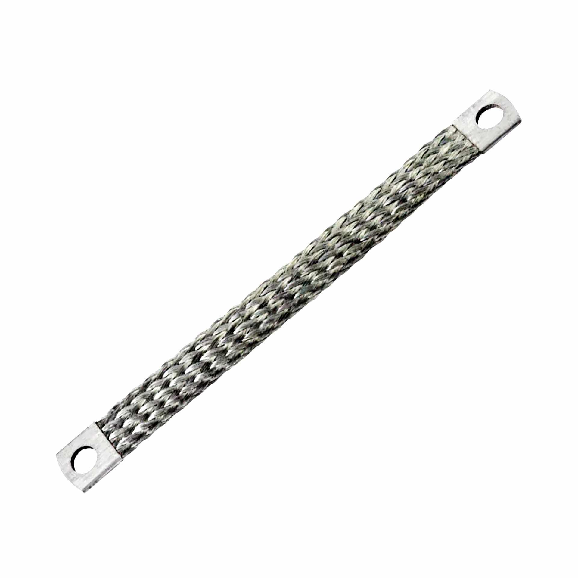 Ruban de masse de mise à la terre 10mm2-300mm-M6, 85A, tresse plate en cuivre étamé Ruban de masse de mise à la terre 10mm2-300mm-M6, 85A, tresse plate en cuivre étamé