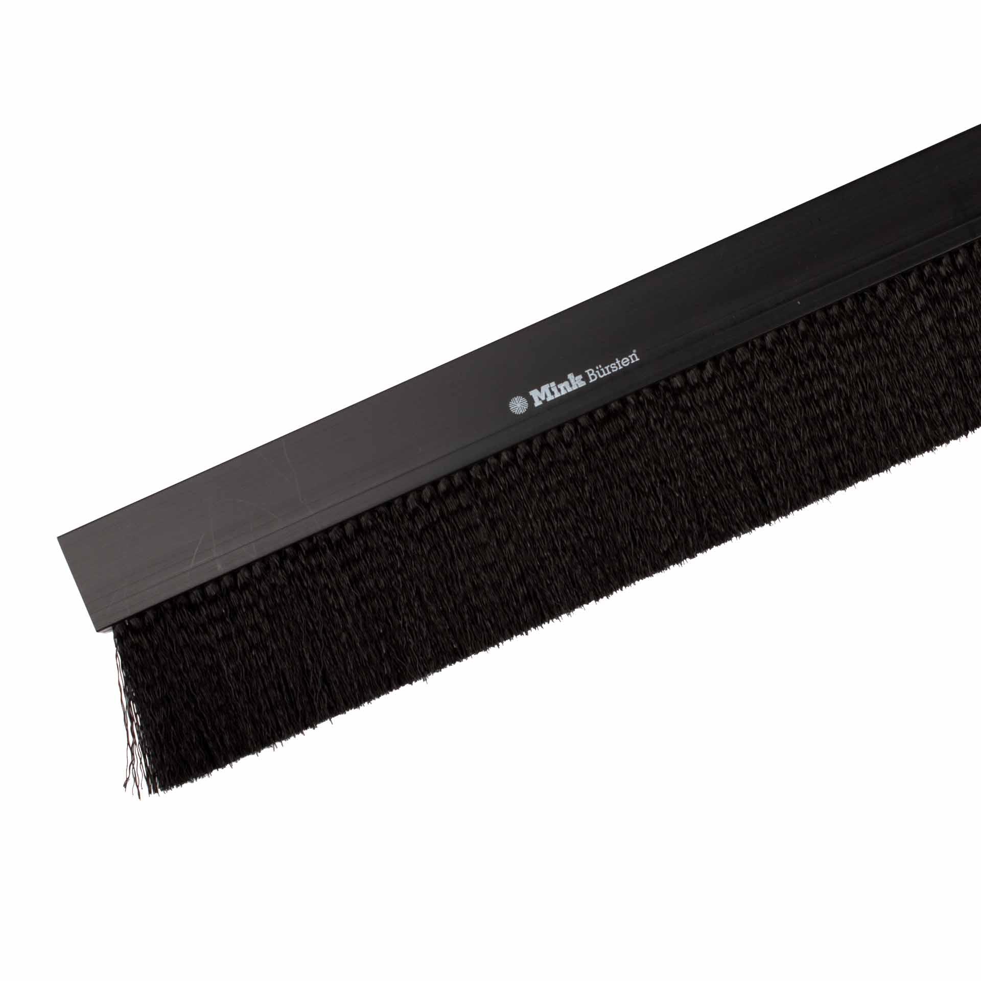 Listello a spazzola Mink plug-in standard, PVC, nero, lunghezza totale 1000 mm, altezza fibra 40 mm, altezza 65 mm