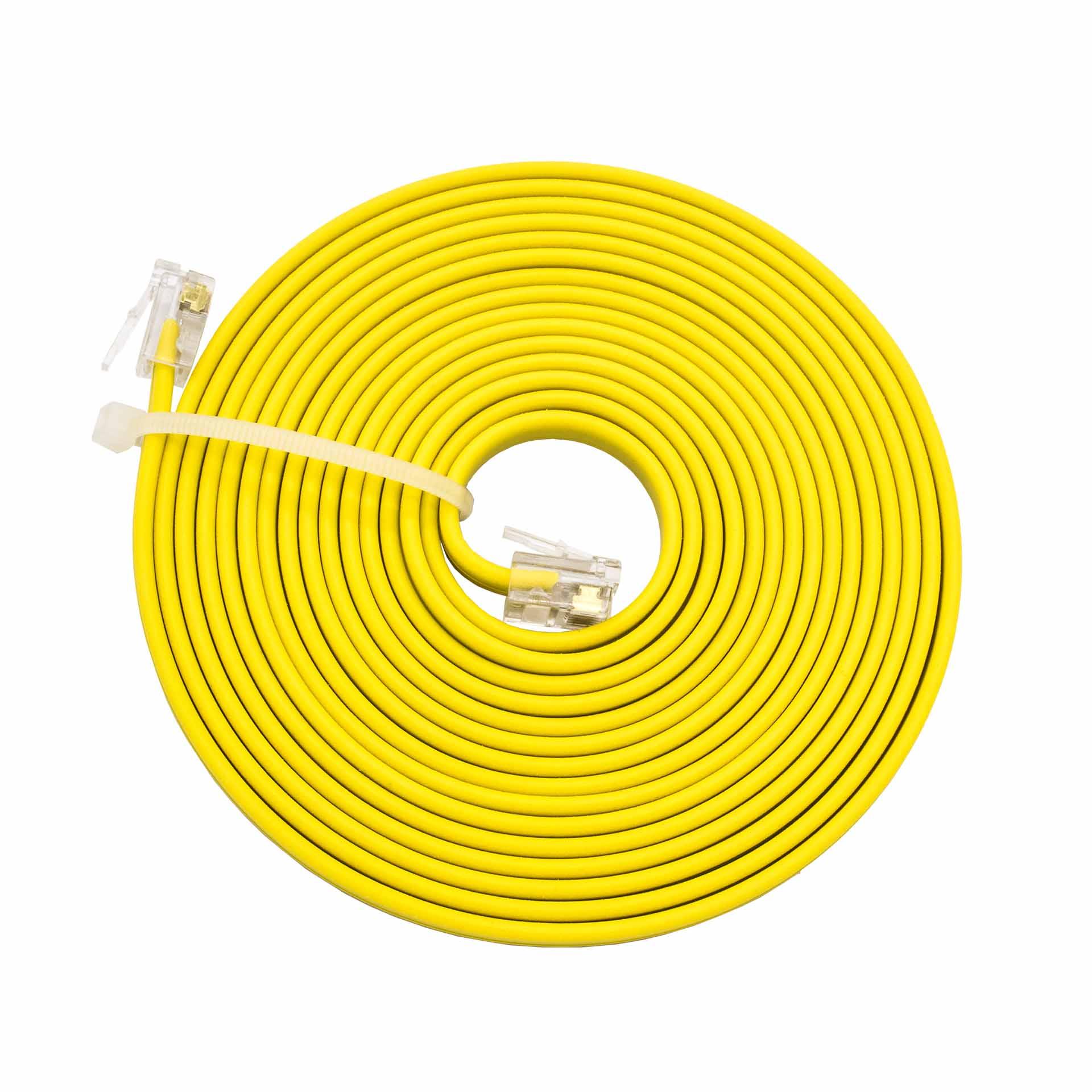 Cavo di segnale / cavo dati RJ12, 6P6C, 1.700 mm, guaina esterna Flex-PUR giallo