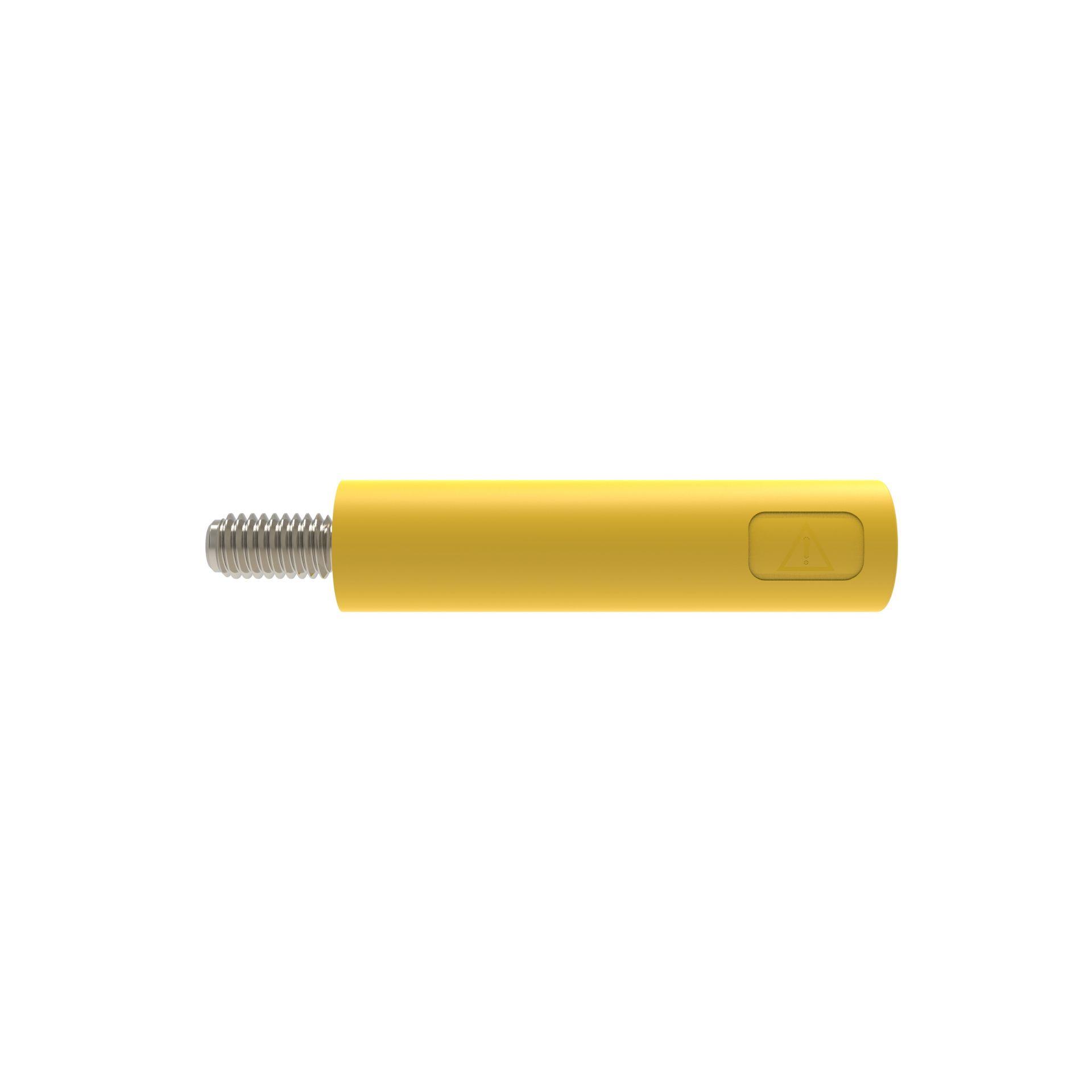 Presa per montaggio a pannello ø 4mmt, M3x6mm, giallo