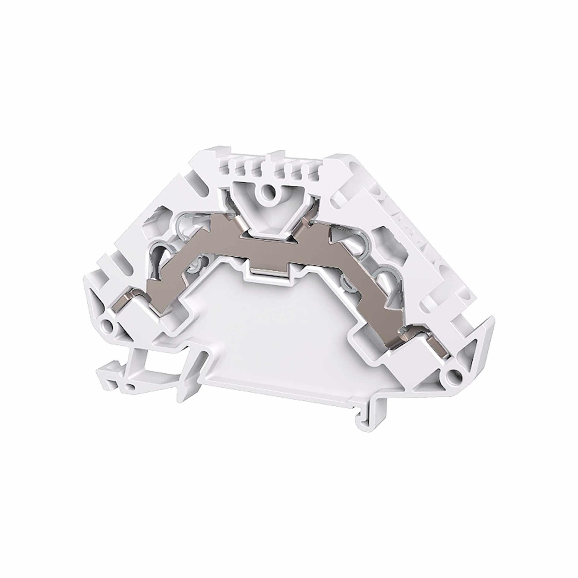 Terminale a molla push-in 4mm², 4 fili, bianco Terminale a molla push-in 4mm², 4 fili, bianco