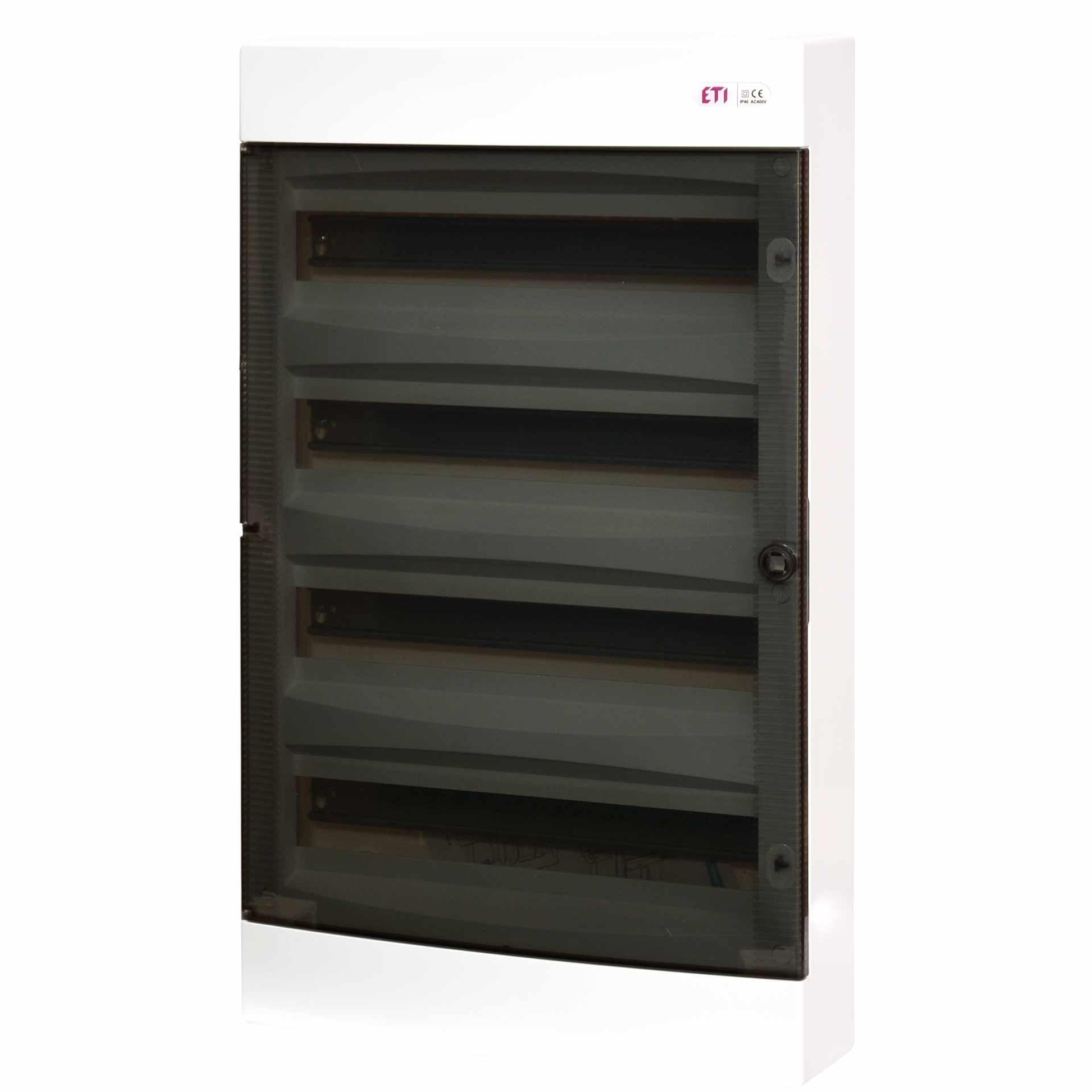 Distributore a parete con porta trasparente "ECT-72-PT", IP40, 4x18 moduli (72M)